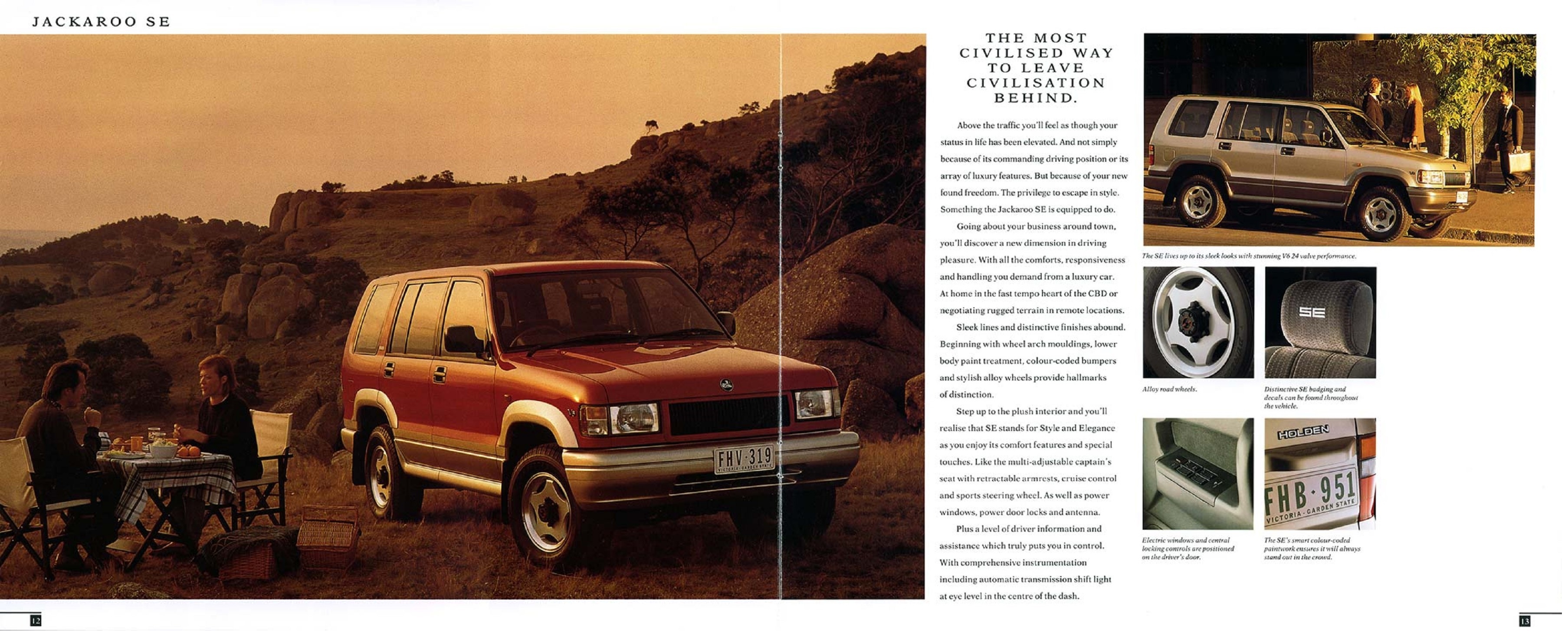 1995 Holden Jackaroo V6 Brochure  Australia 12-13