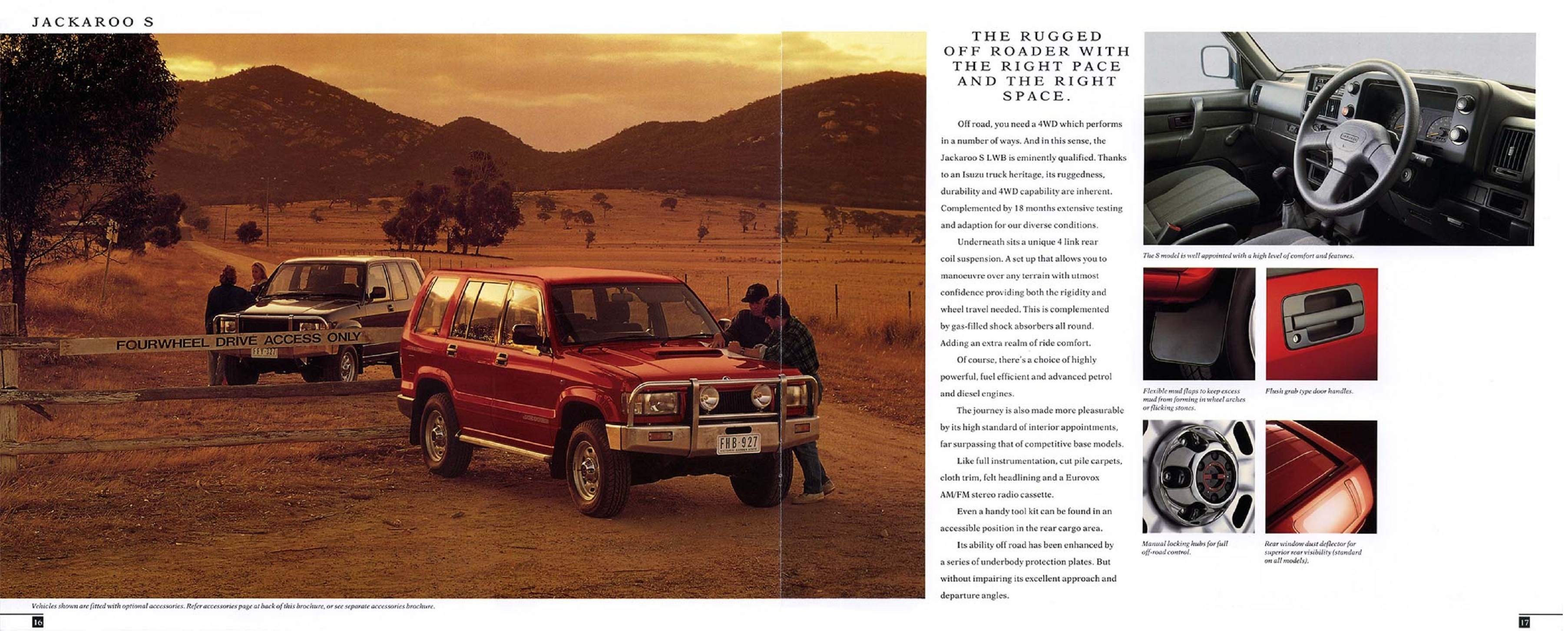 1995 Holden Jackaroo V6 Brochure  Australia 16-17