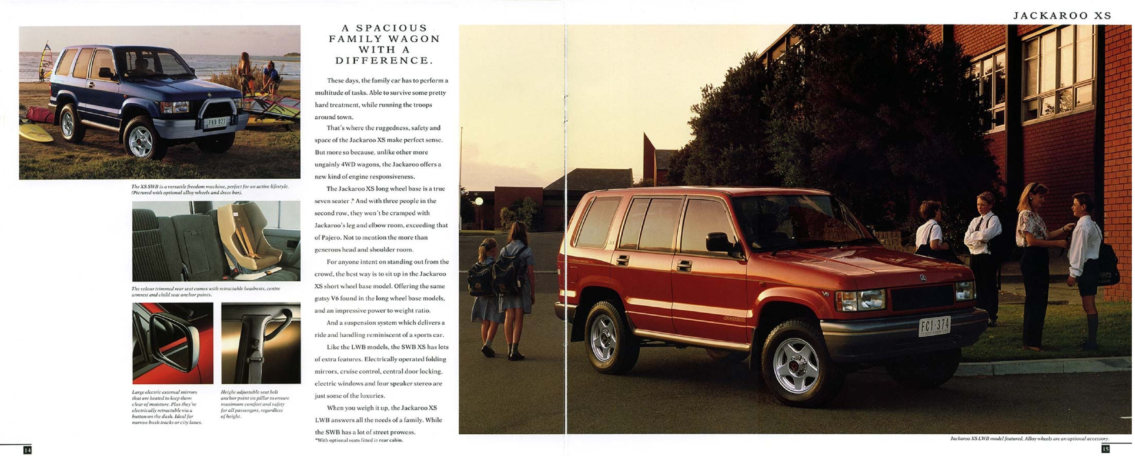 1995 Holden Jackaroo V6 Brochure Australia 14-15