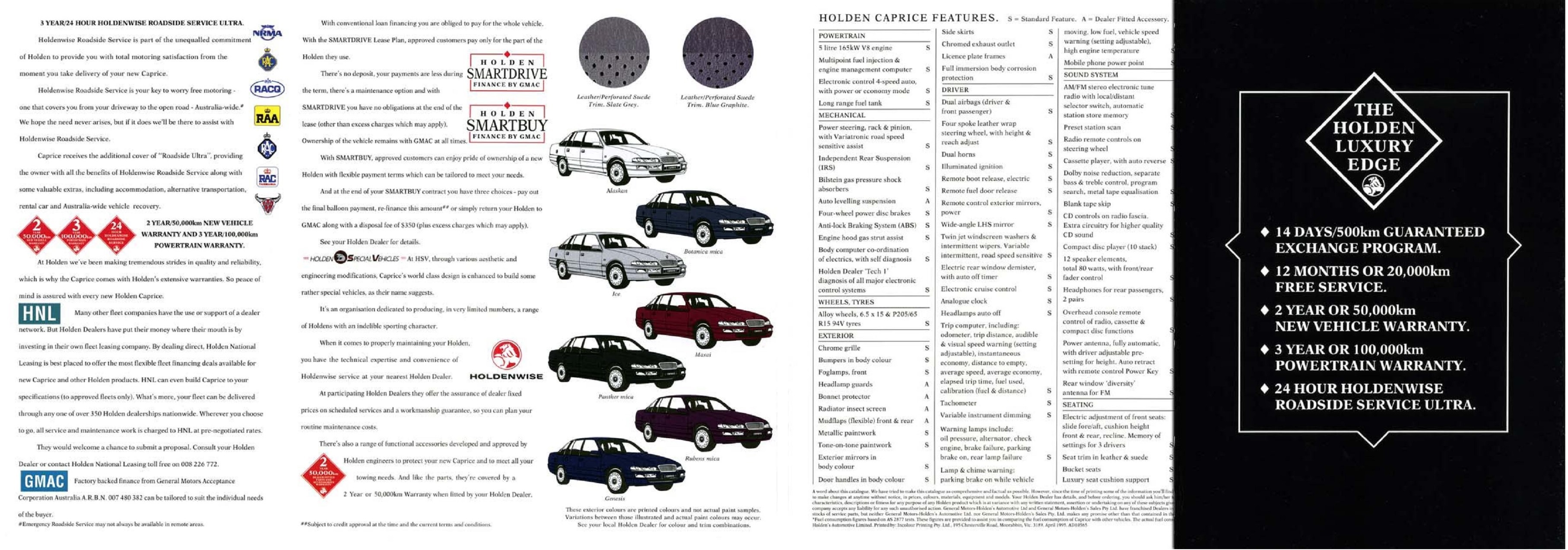 1995 Holden Caprice Brochure Australia 14-15