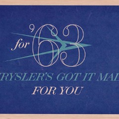 1963 Chrysler Full  Line Brochure