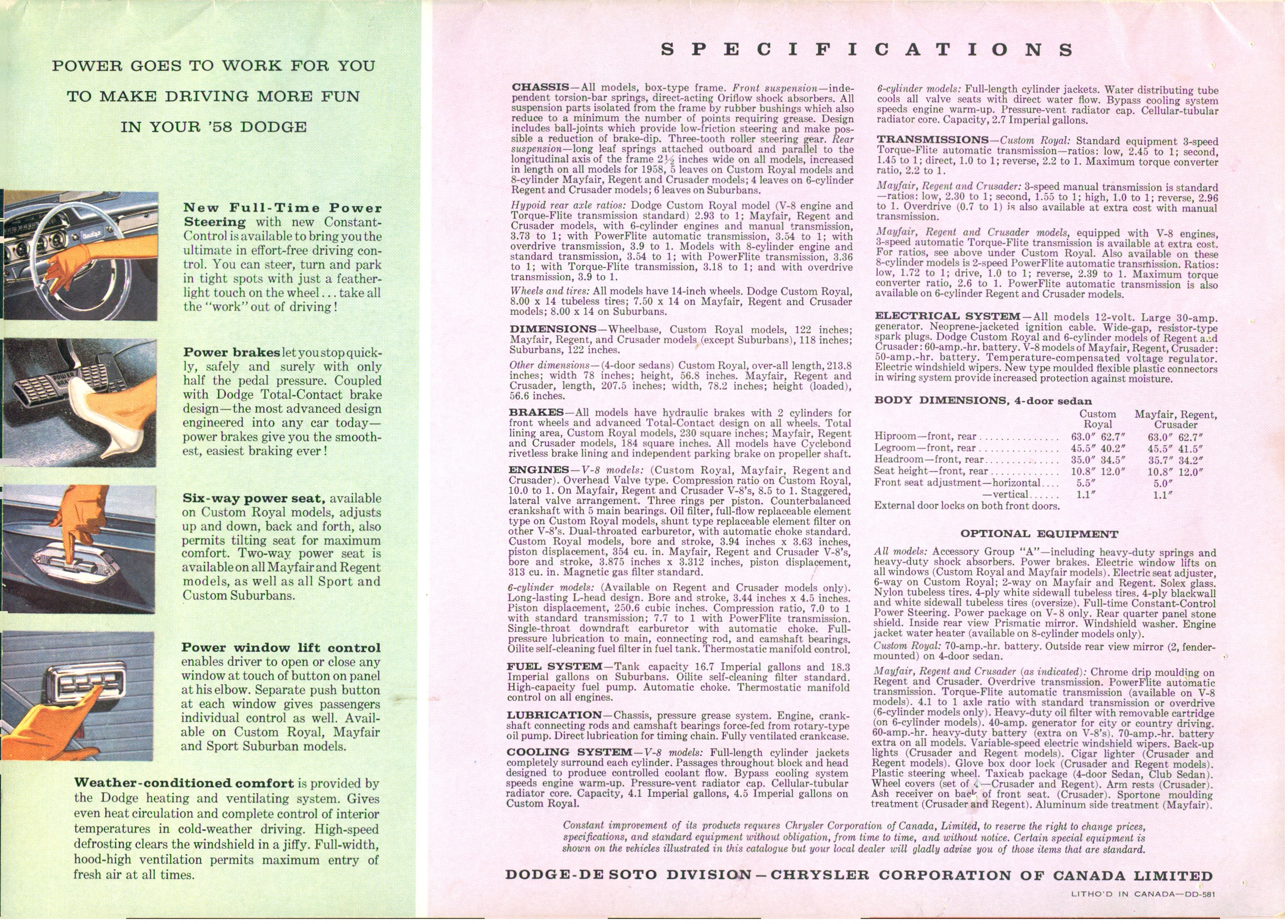 1958 Dodge Brochure (Cdn) 16