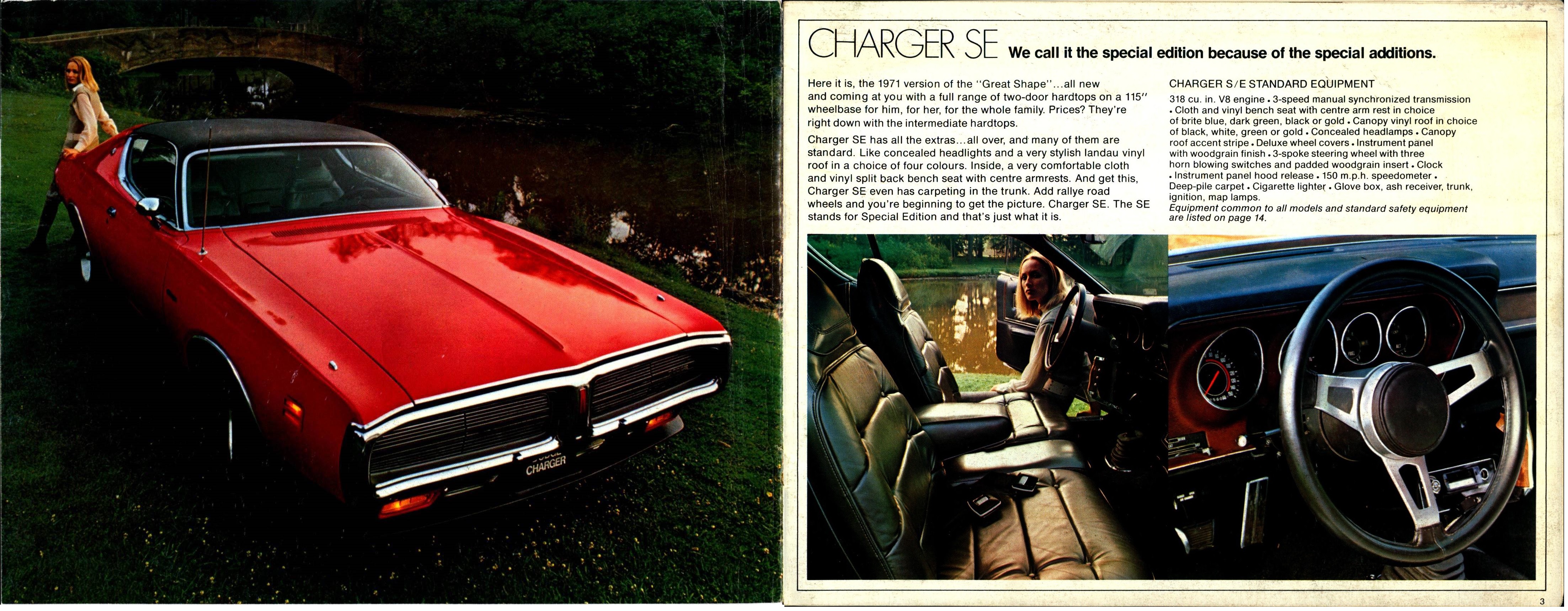 1971 Dodge Charger & Coronet Brochure (Cdn) 02-03