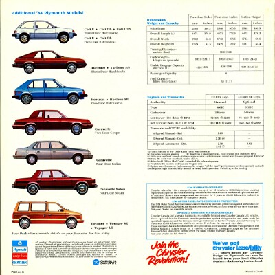 1984 Plymouth Reliant Brochure (Cdn) 12