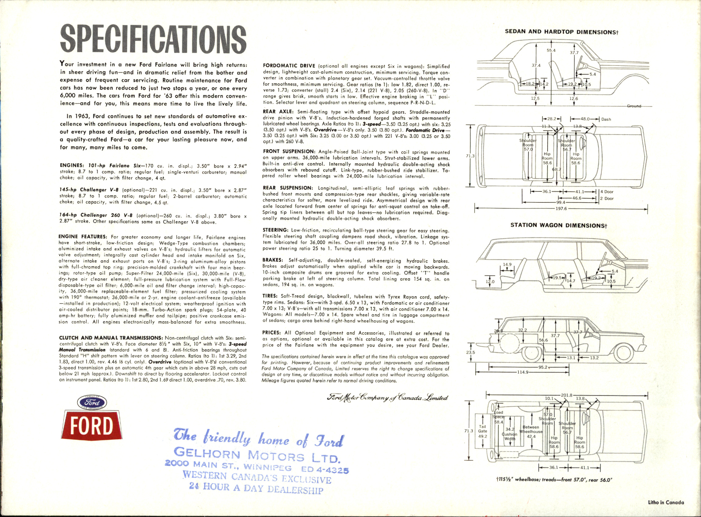 1963 Ford Fairlane Brochure Canada 16