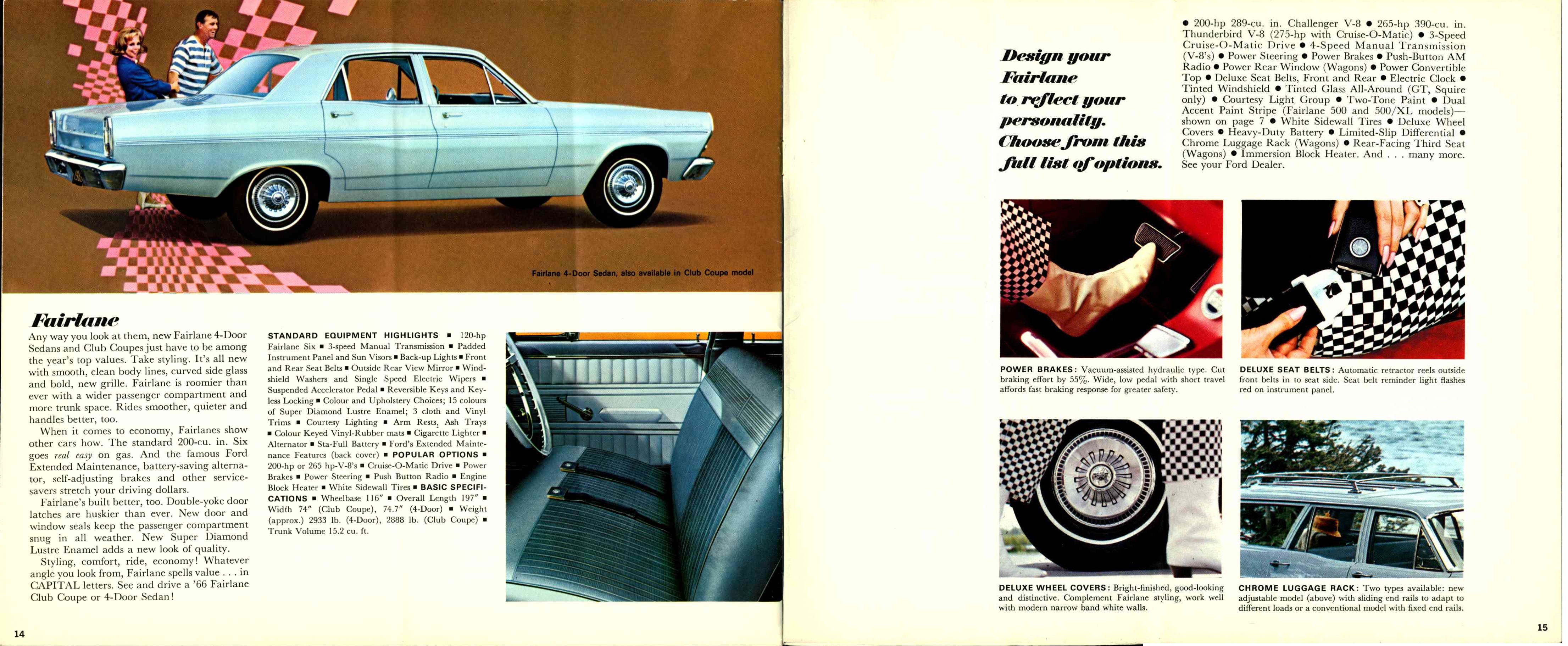 1966 Ford Fairlane Brochure Canada 14-15