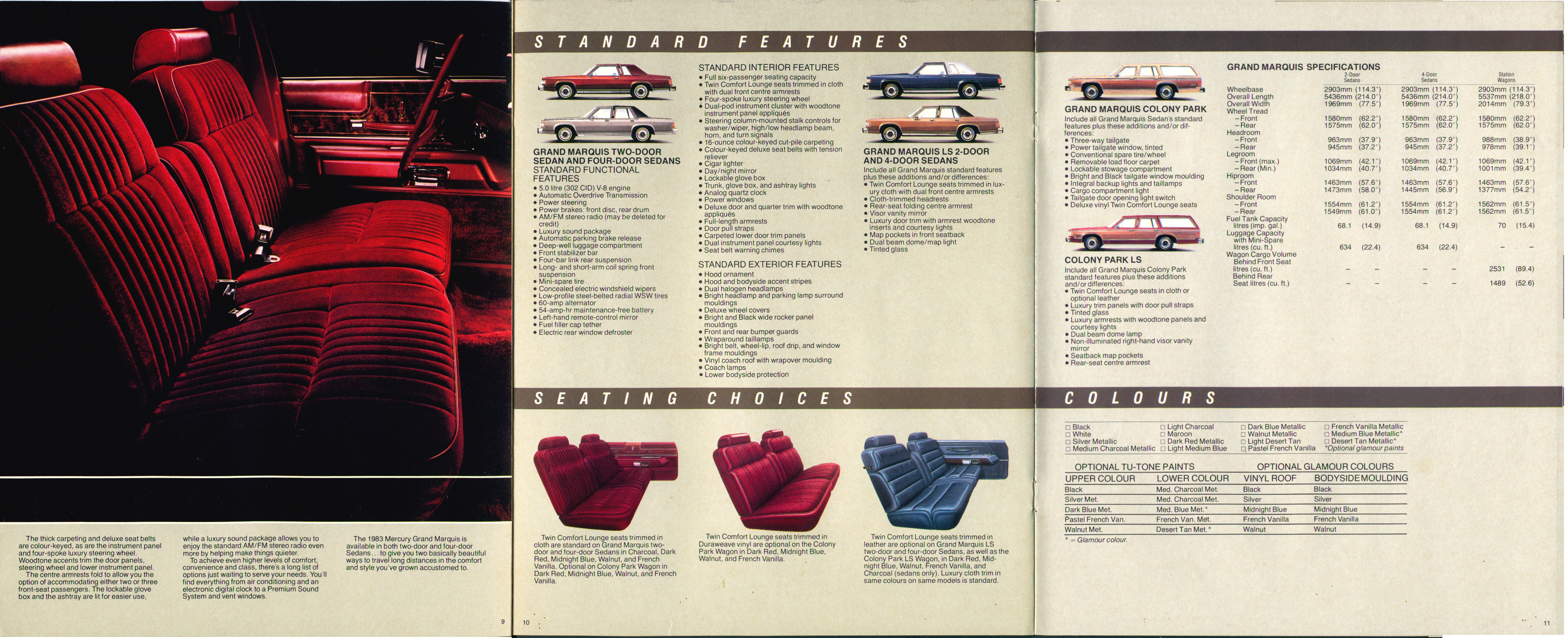 1983 Mercury Grand Marquis Brochure (Cdn) 09-10-11