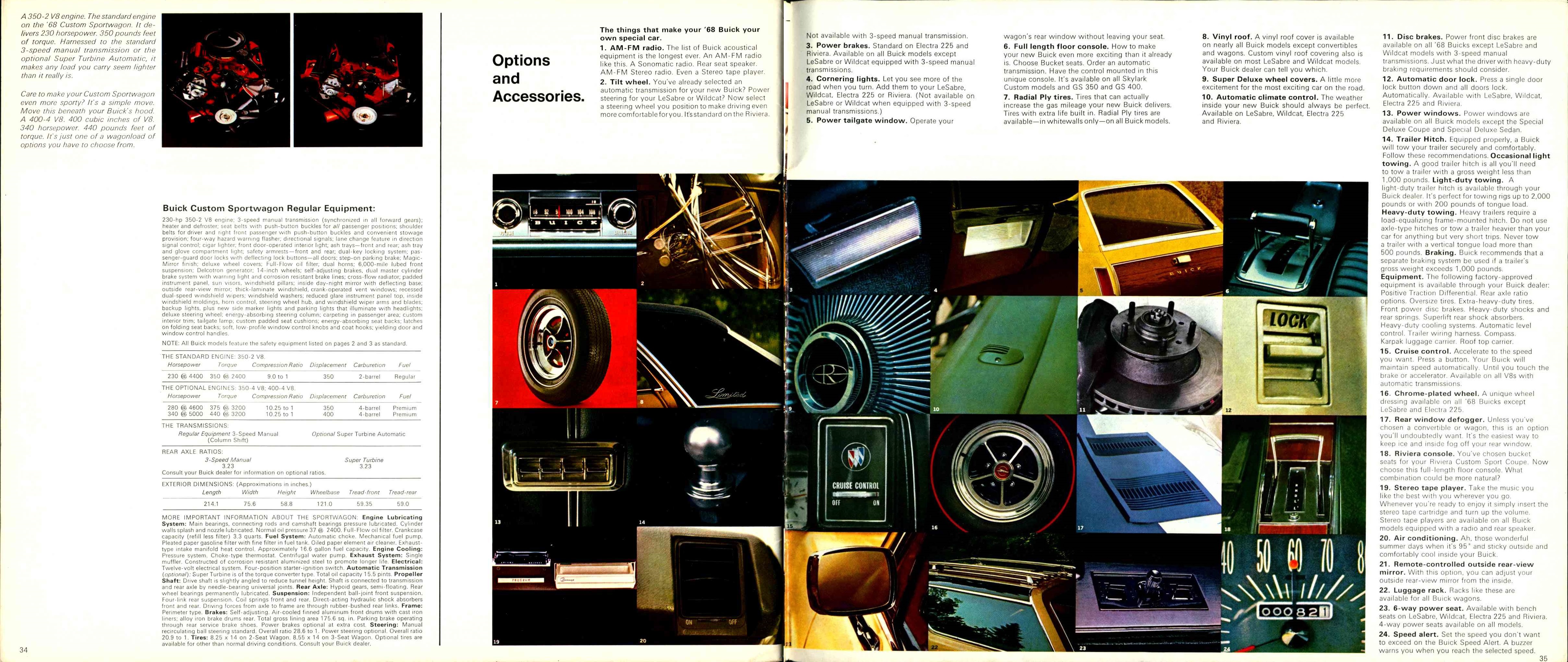 1968 buick full Line Brochure Canada 34-35