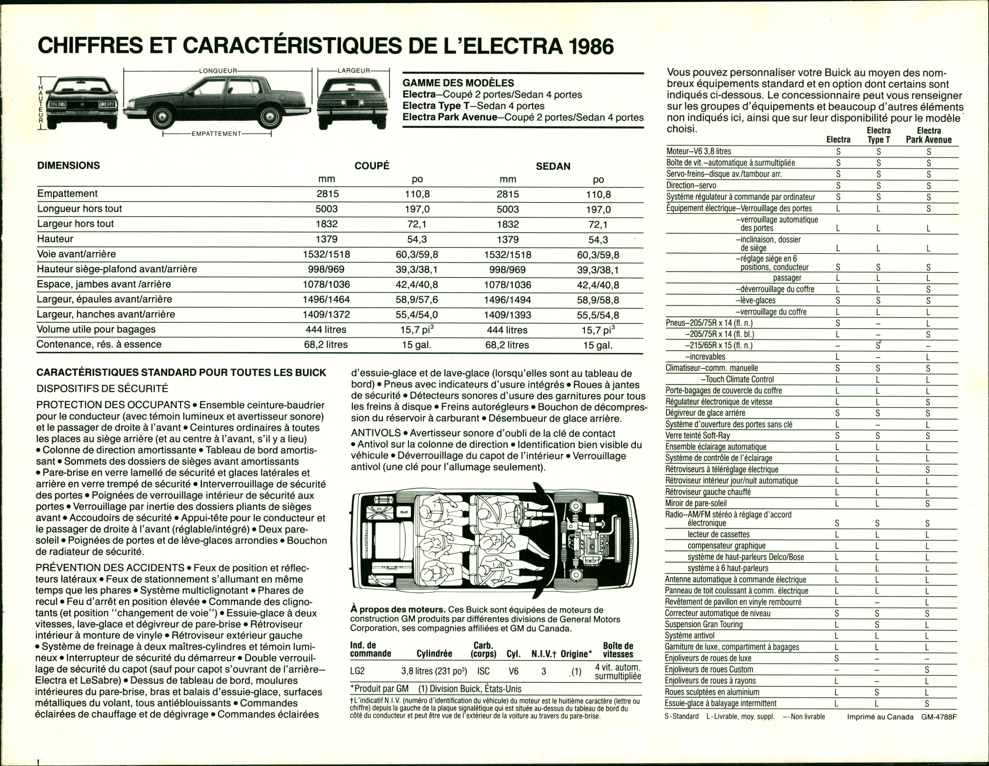 1986 Buick Electra Canada French Brochure 07