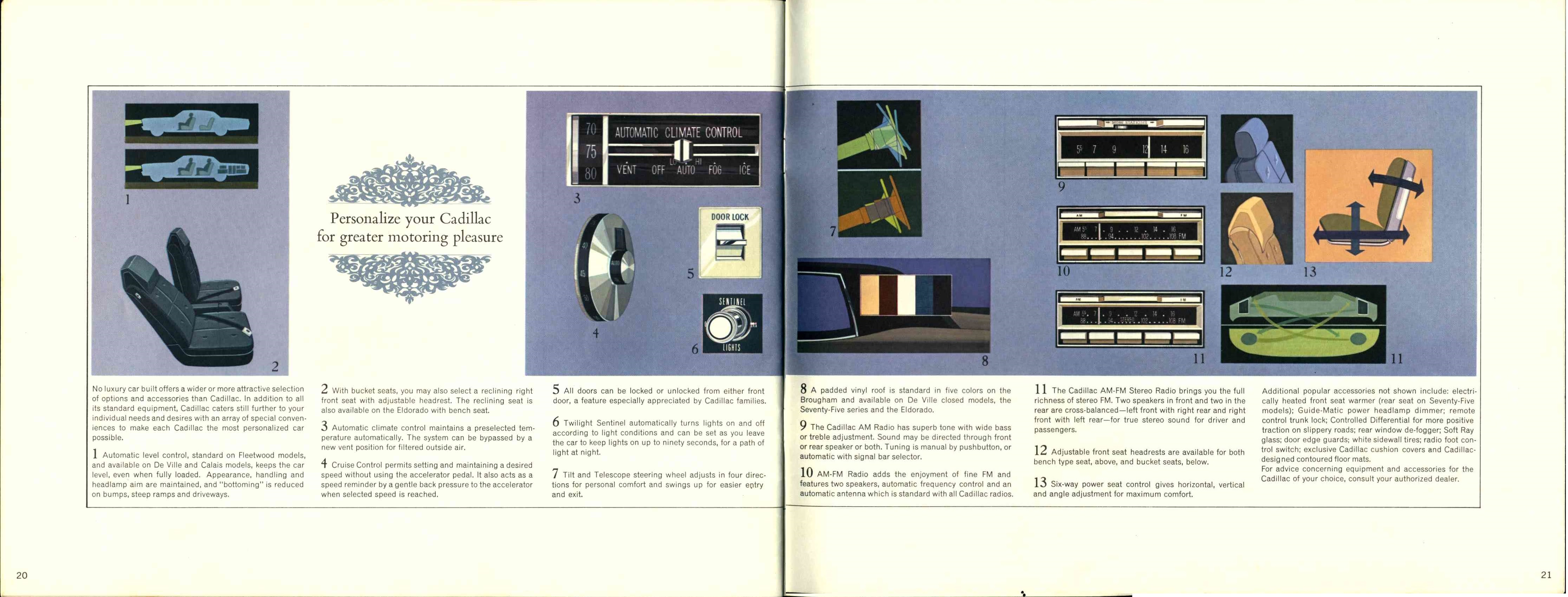 1967 Cadilac Brochure Canada 20-21