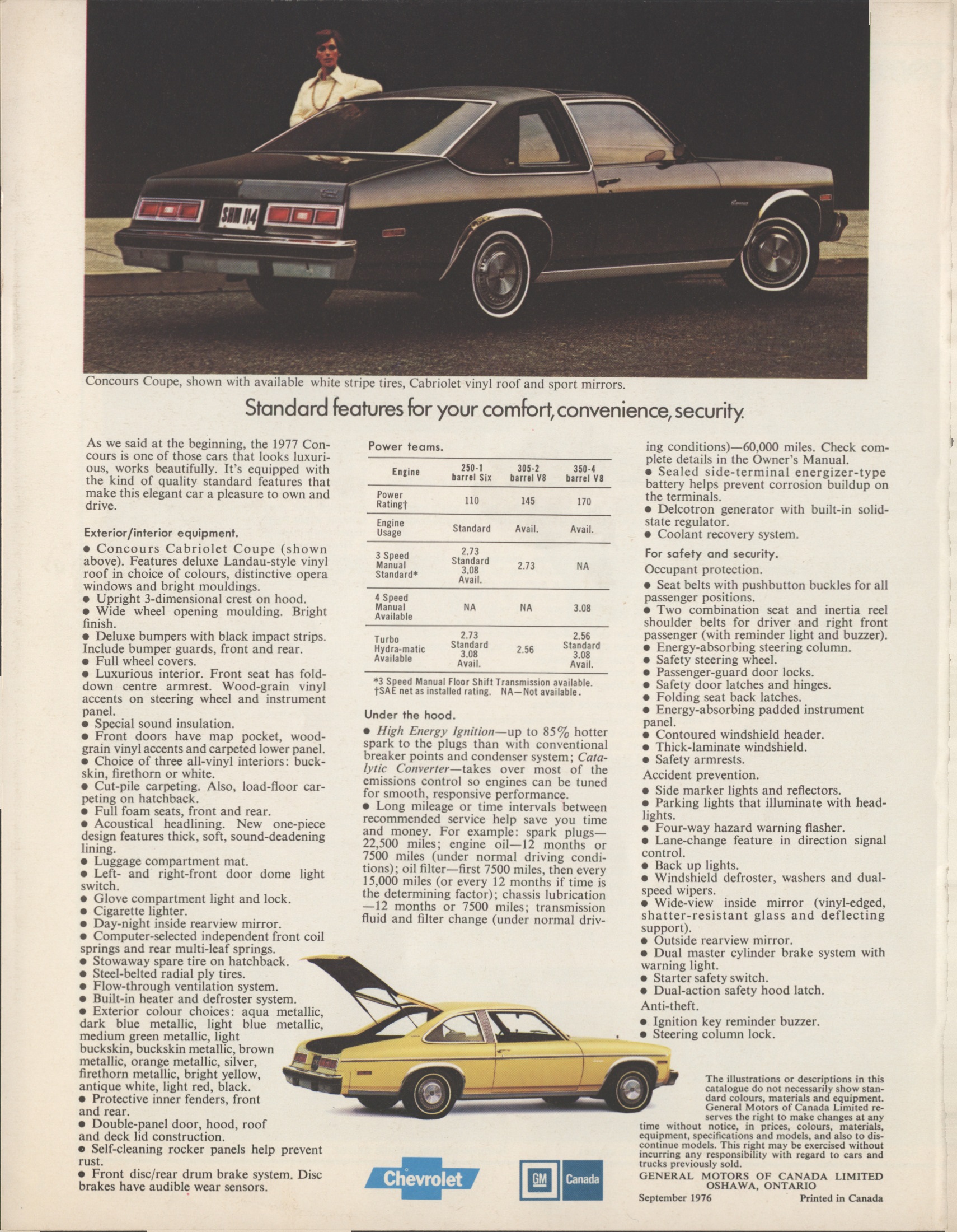 1977 Chevrolet Nova Concours Brochure Canada 08