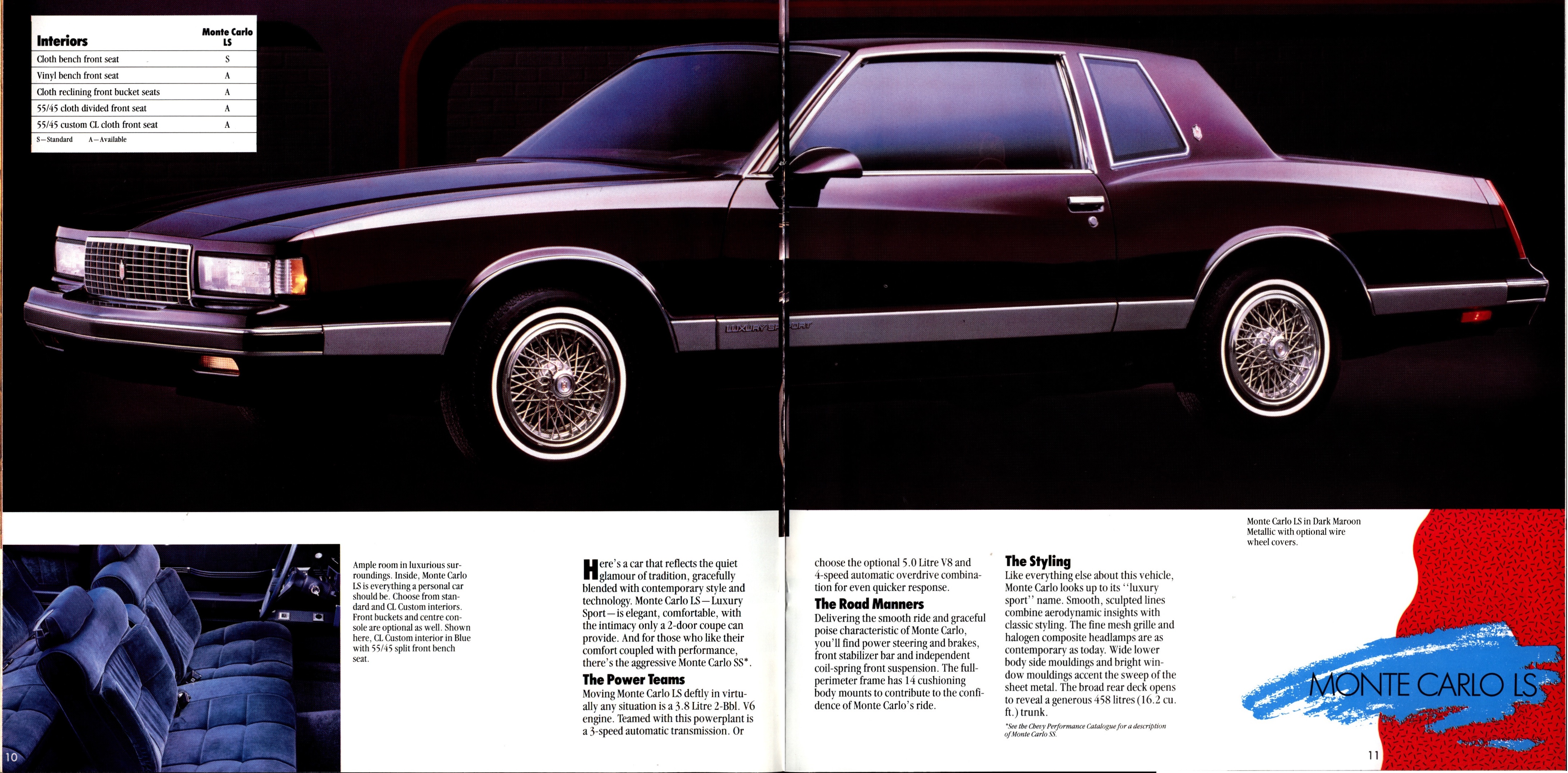 1987 Chevrolet Family Cars Brochure  Canada 10-11