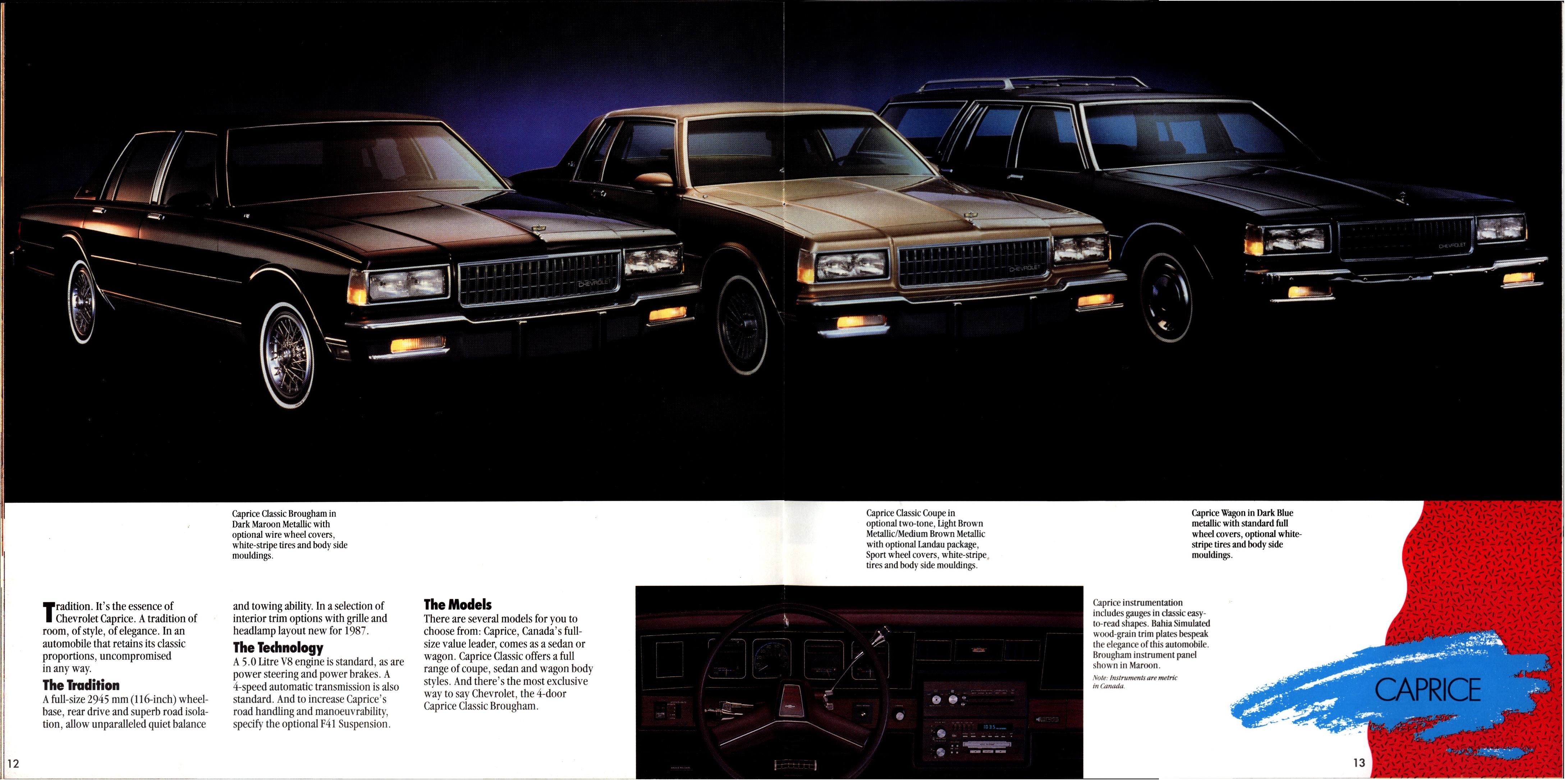 1987 Chevrolet Family Cars Brochure  Canada 12-13