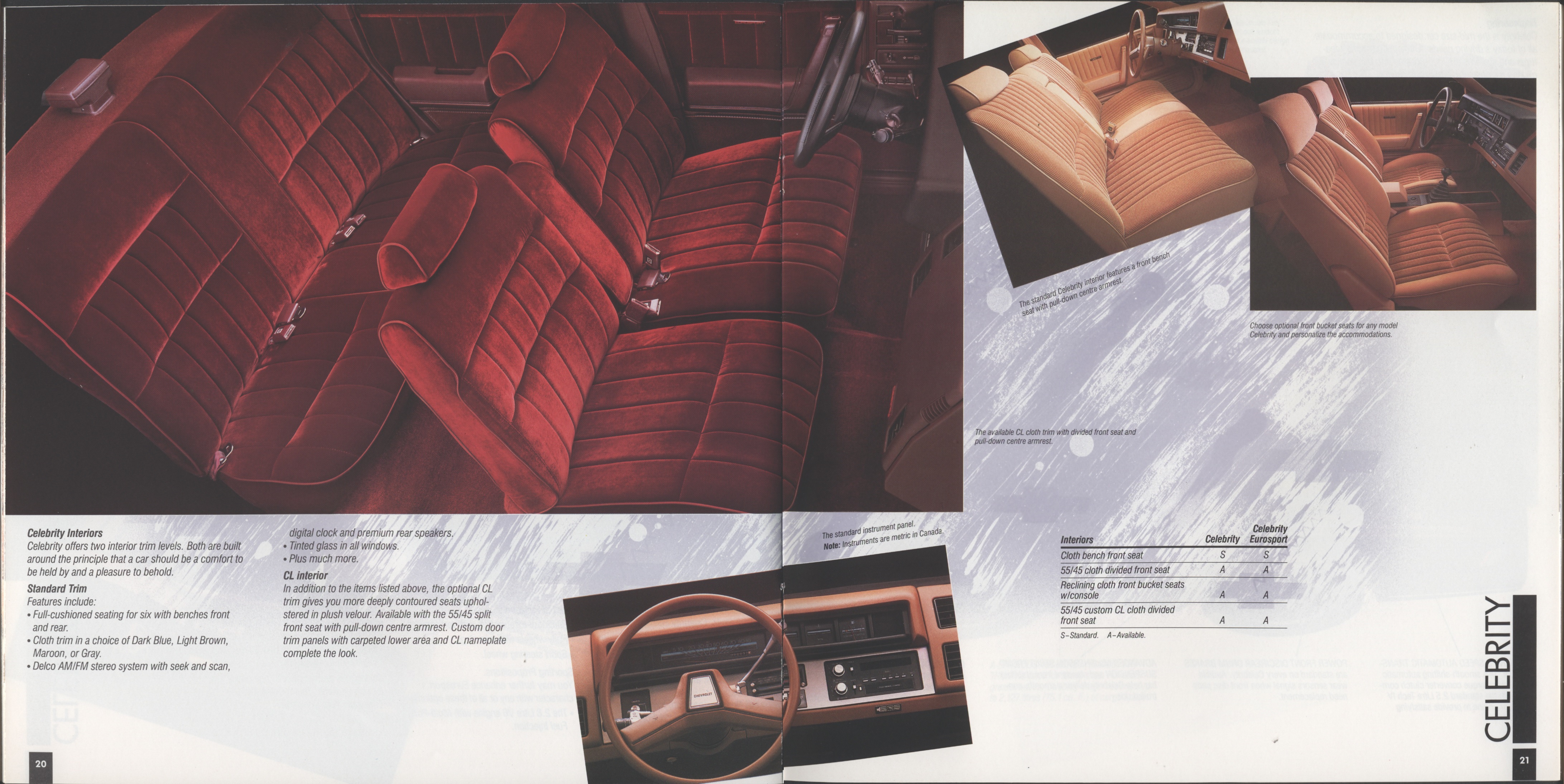 1988 Chevrolet Family Cars Brochure (Cdn) 20-21