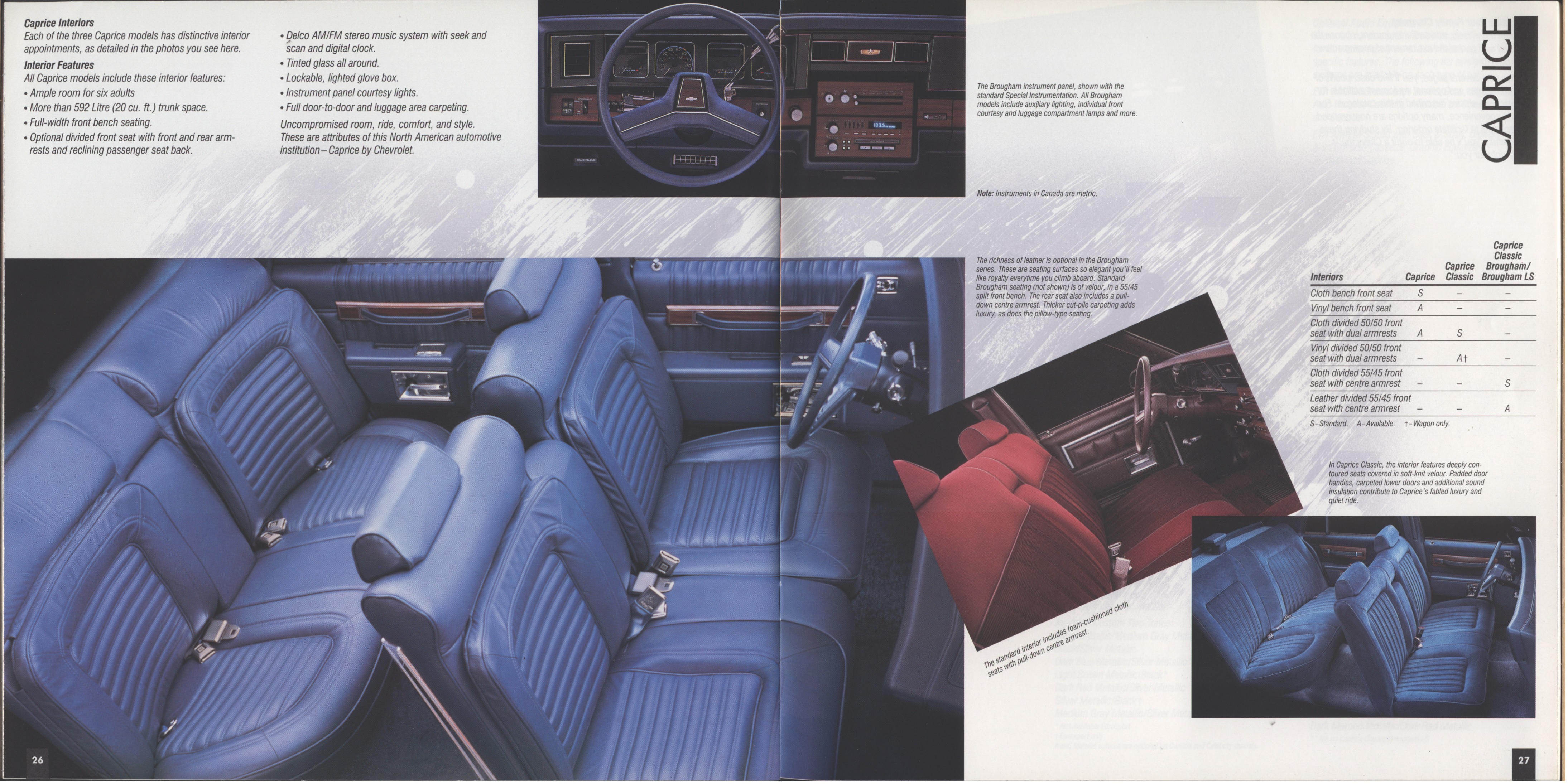 1988 Chevrolet Family Cars Brochure (Cdn) 26-27