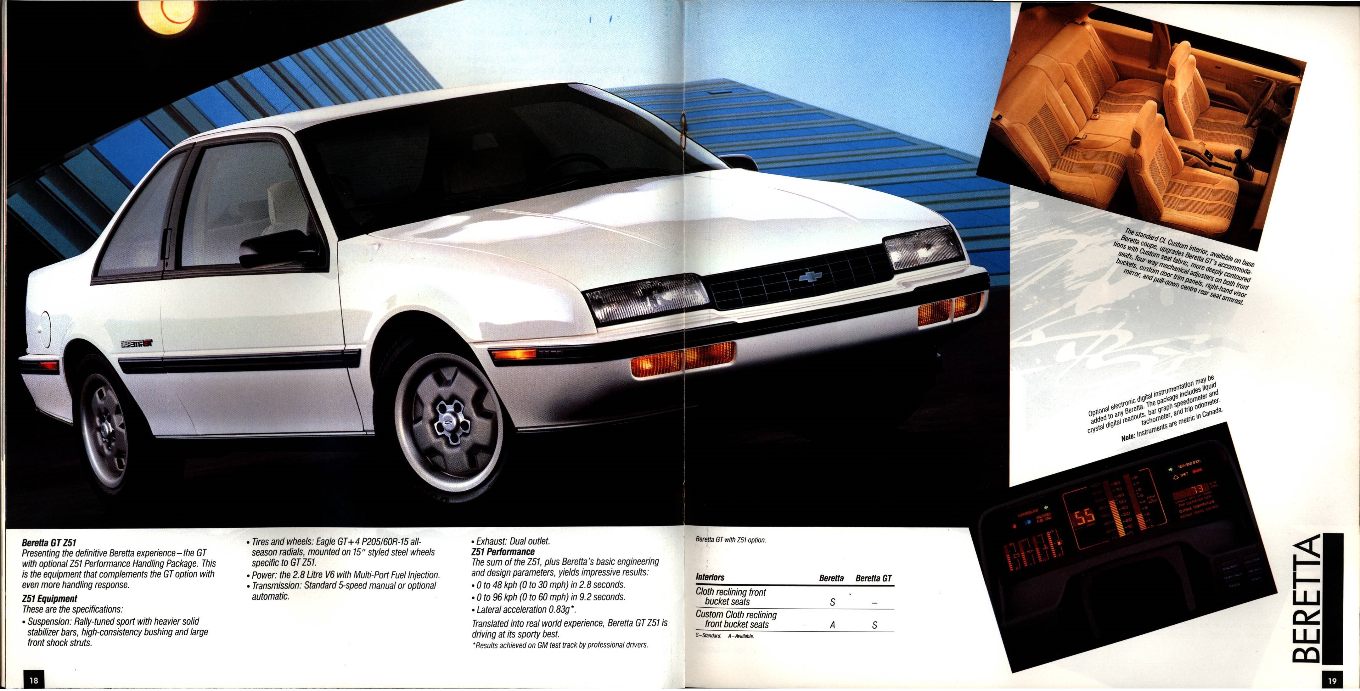 1988 Chevrolet Performance Cars Brochure (Cdn) 18-19