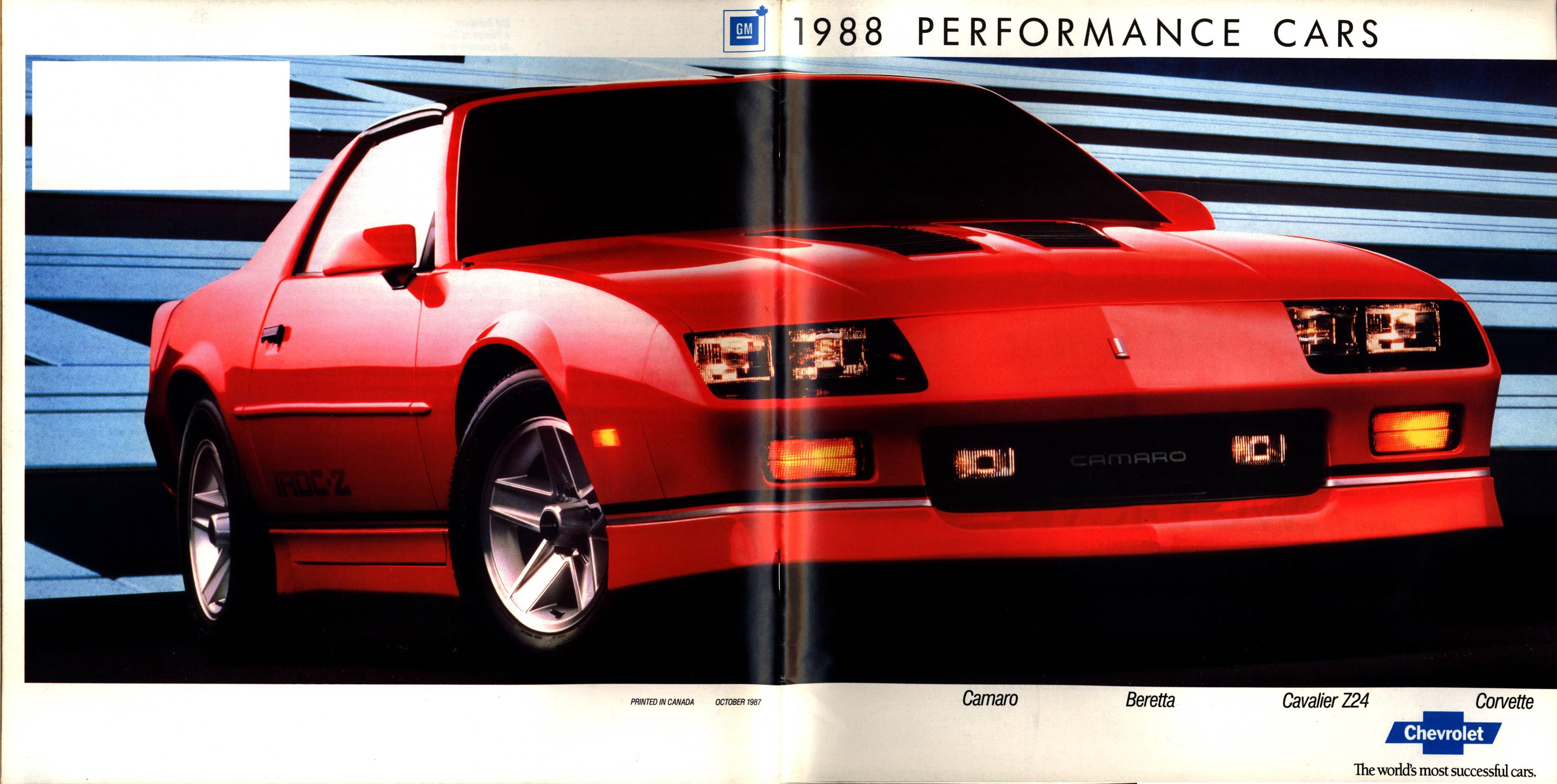 1988 Chevrolet Performance Cars Brochure (Cdn) 36-01