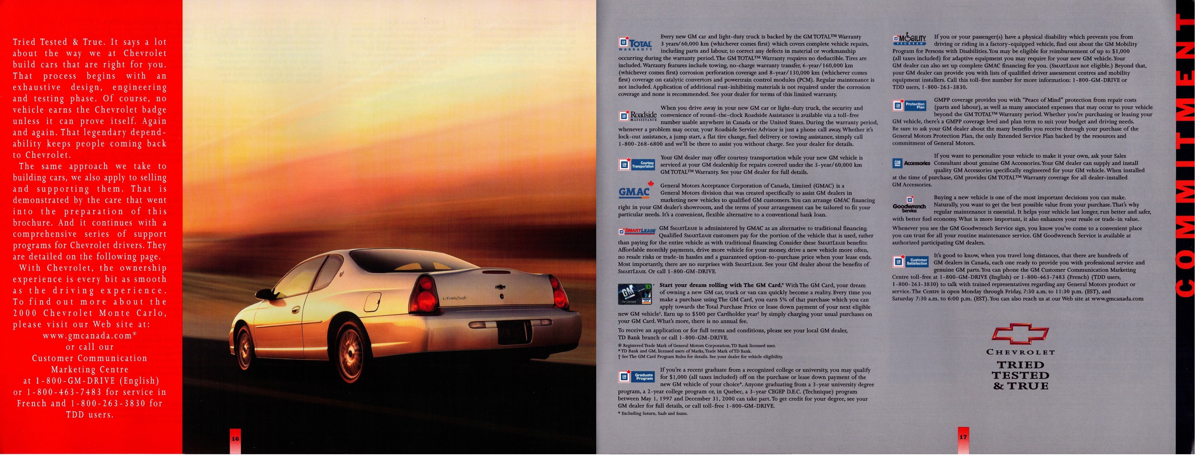 2000 Chevrolet Monte Carlo Brochure (Cdn) 16-17