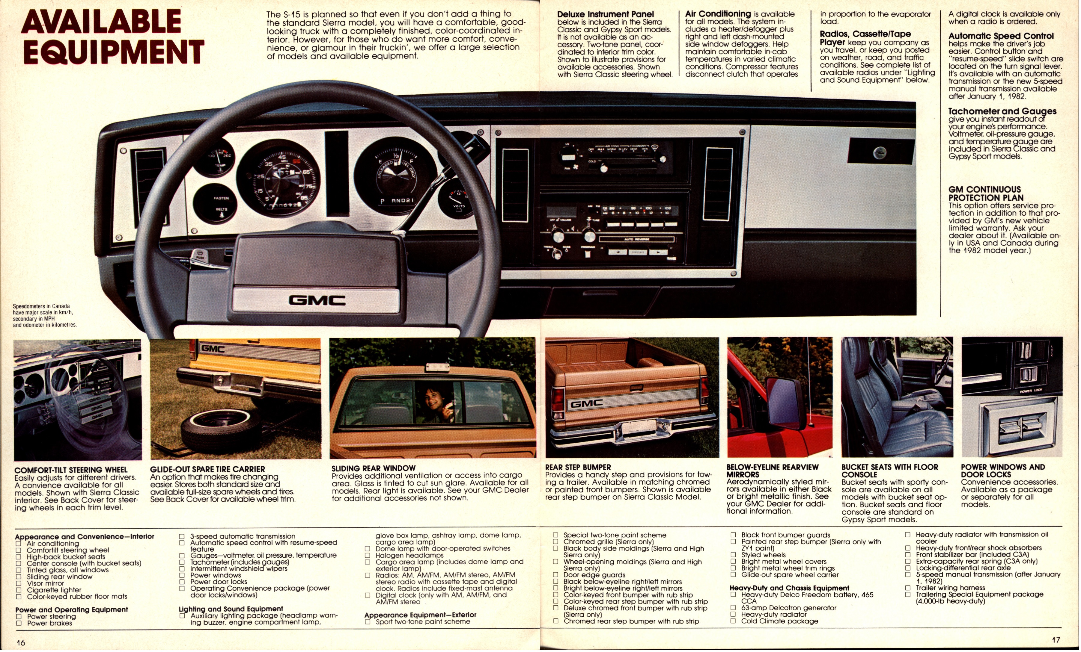 1982 GMC S-15 Brochure Canada 16-17