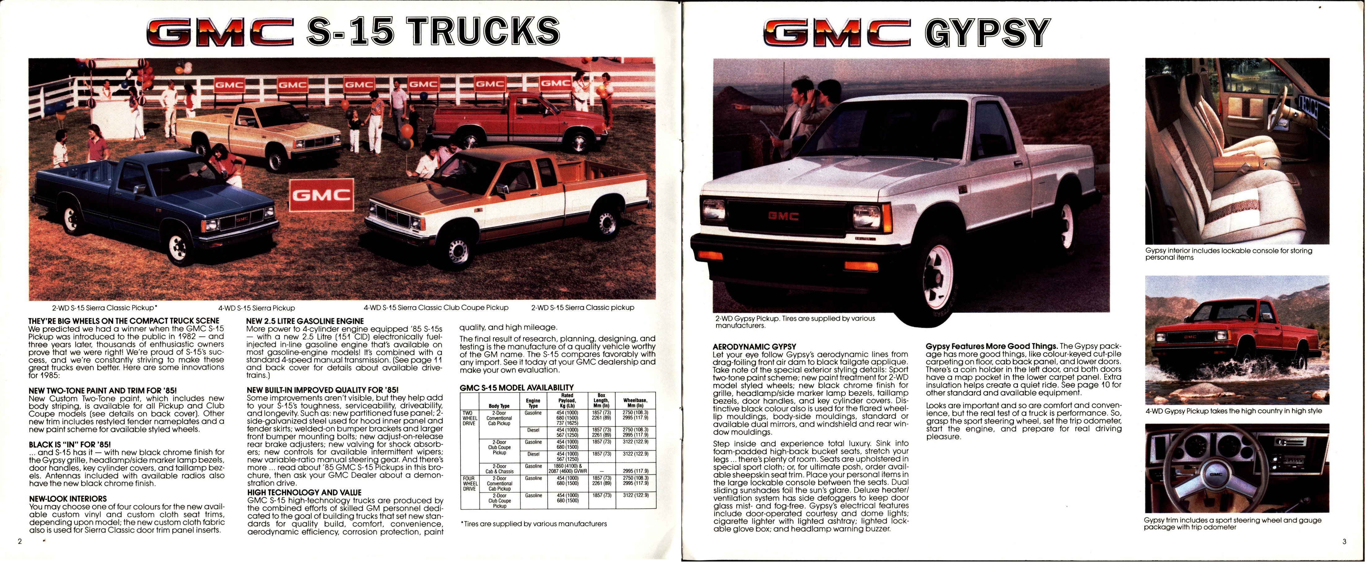 1985 GMC S-15 Pickups Brochure (Cdn) 02-03