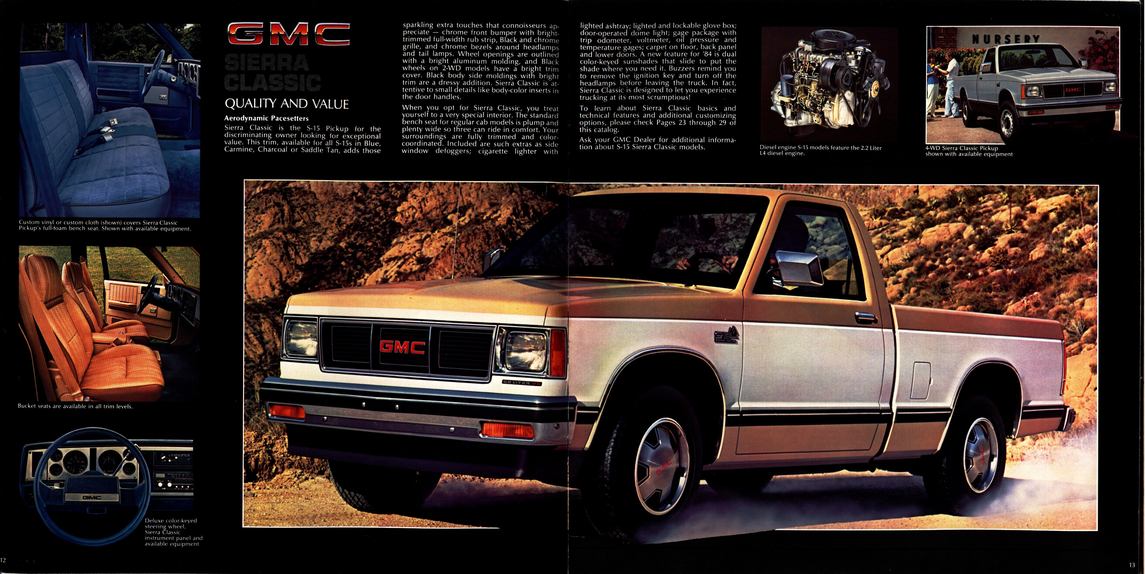 1984 GMC S-15 Pickups Brochure 12-13