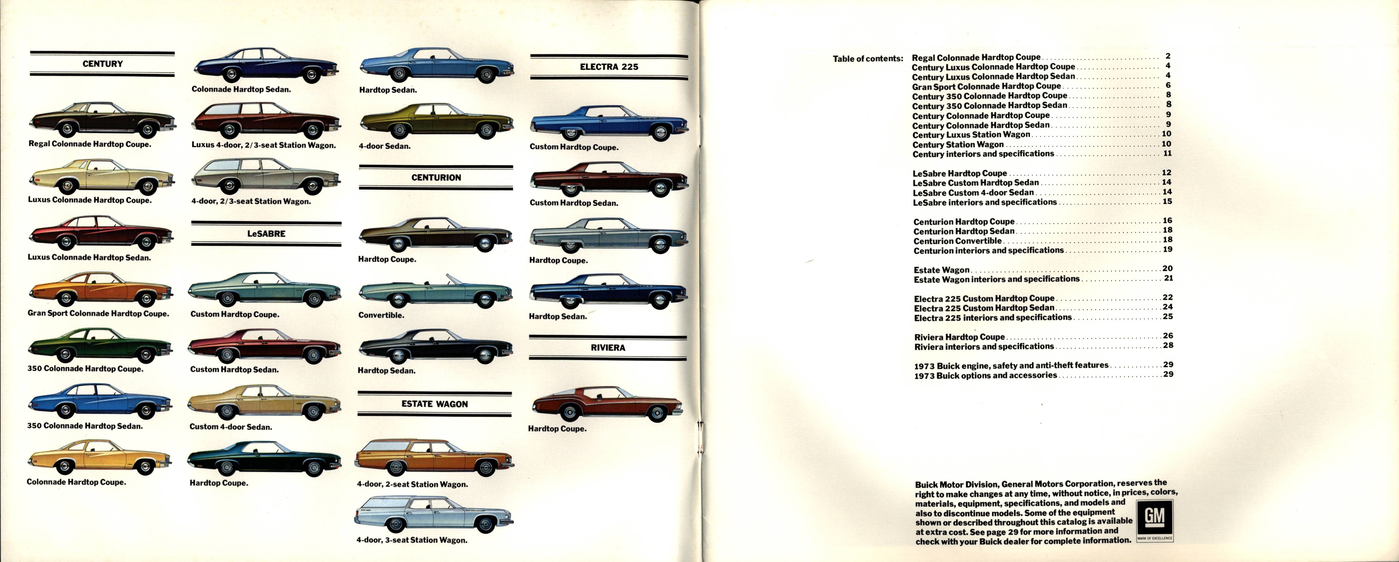 1973 Buick Full Line Brochure 00a-01