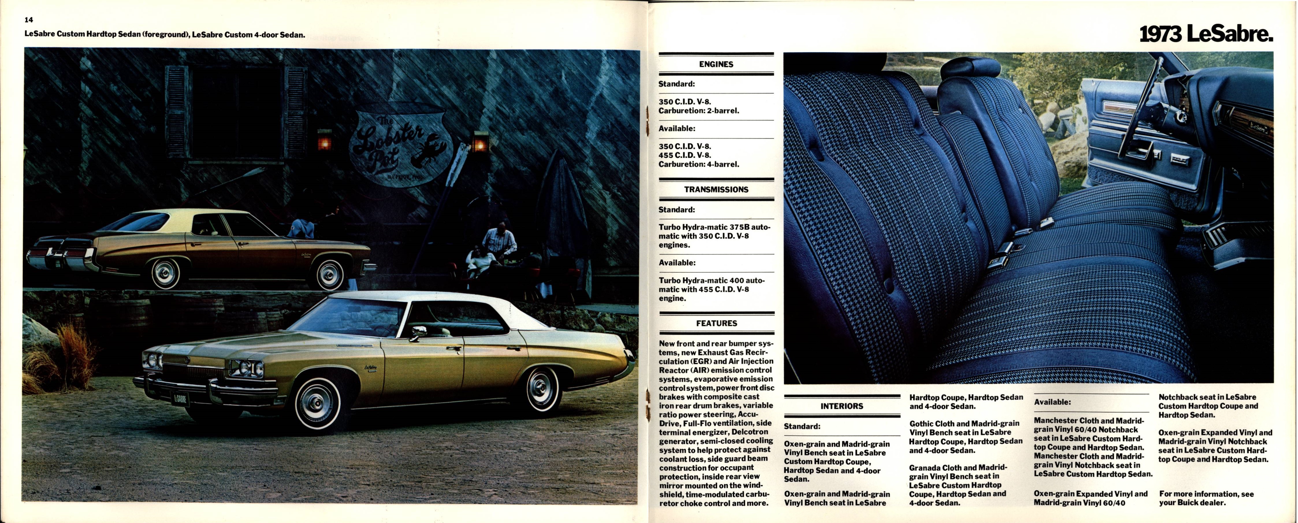 1973 Buick Full Line Brochure 14-15