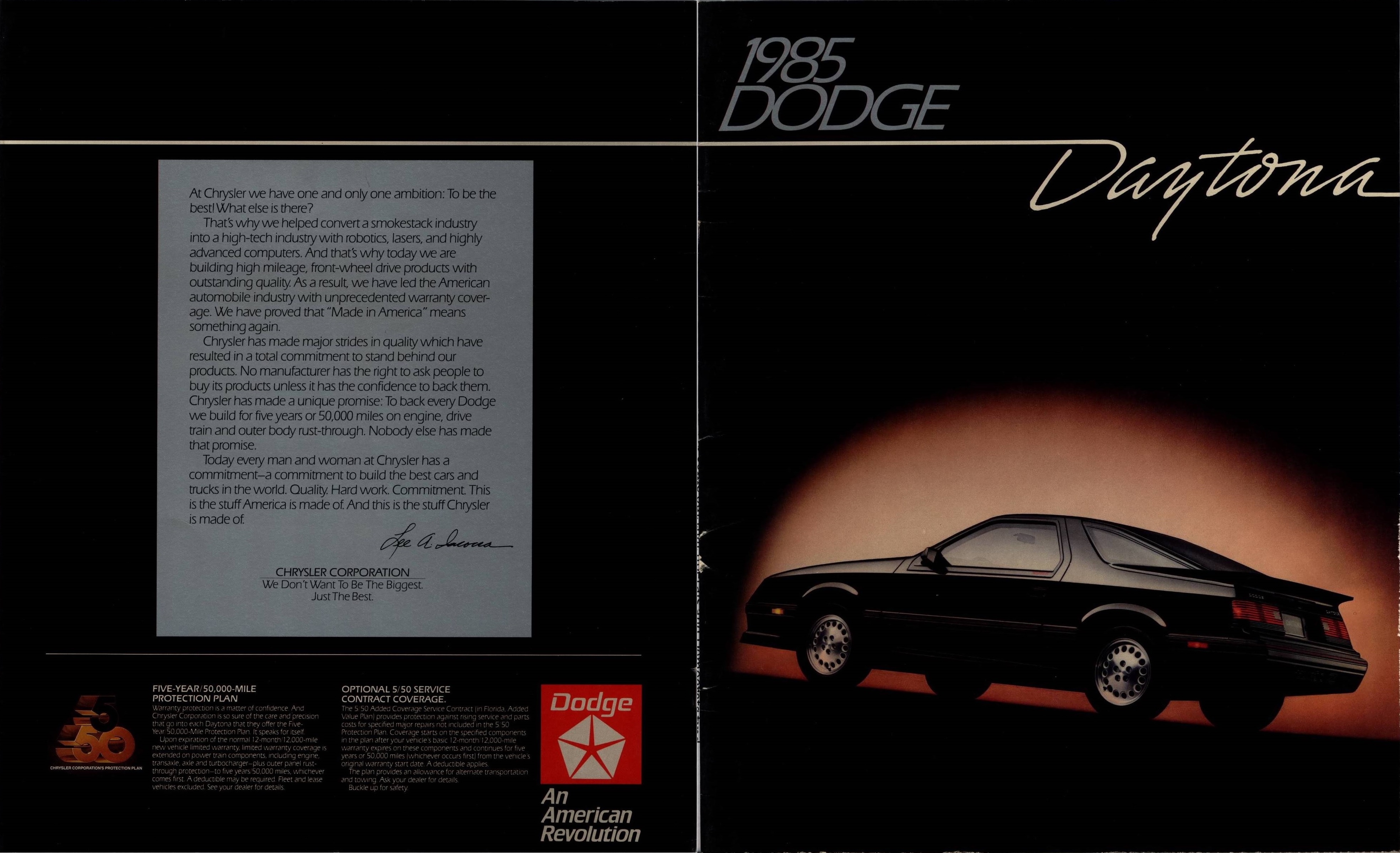 1985 Dodge Daytona Brochure 20-01