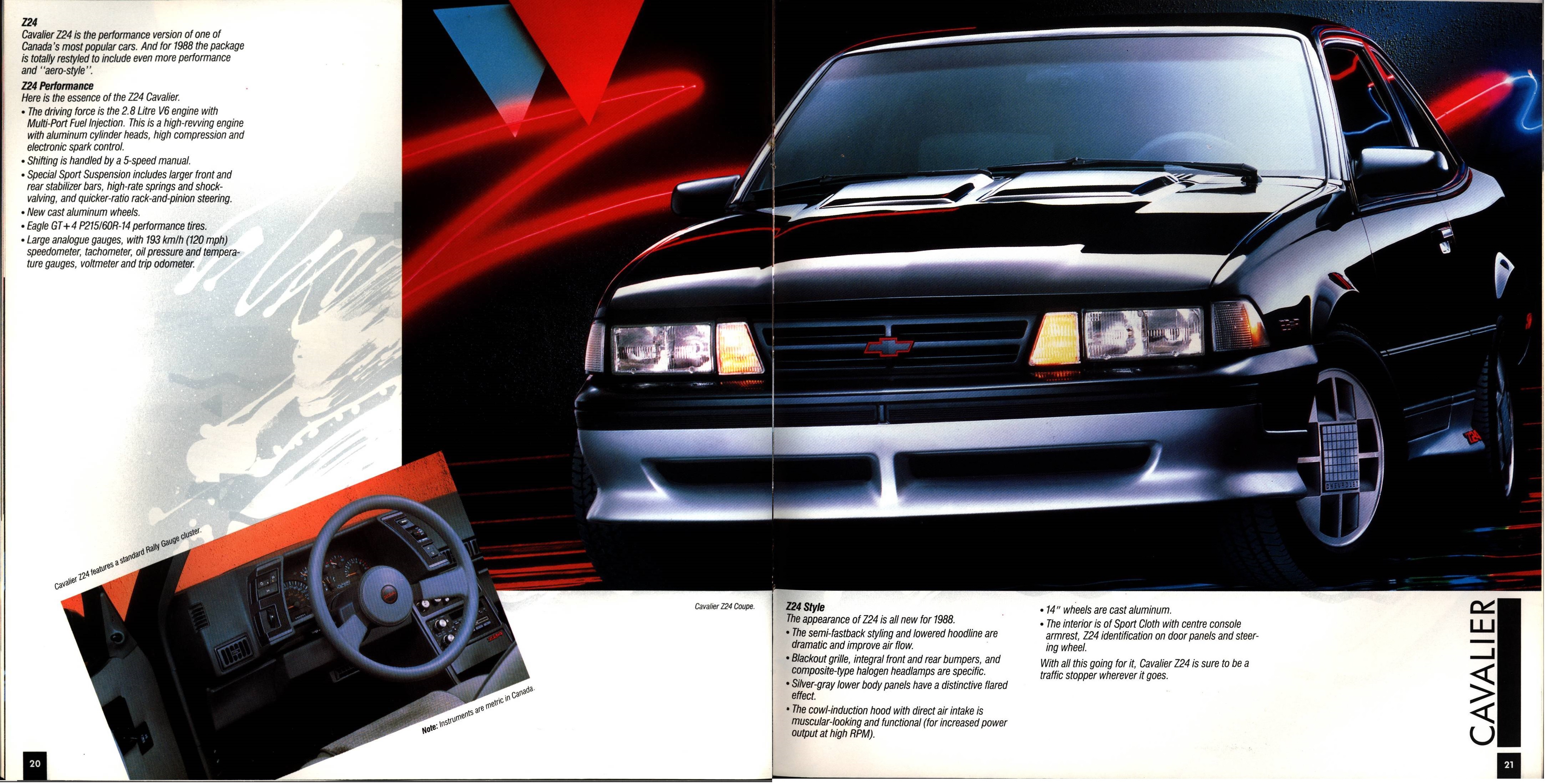 1988 Chevrolet Performance Cars Brochure (Cdn) 20-21