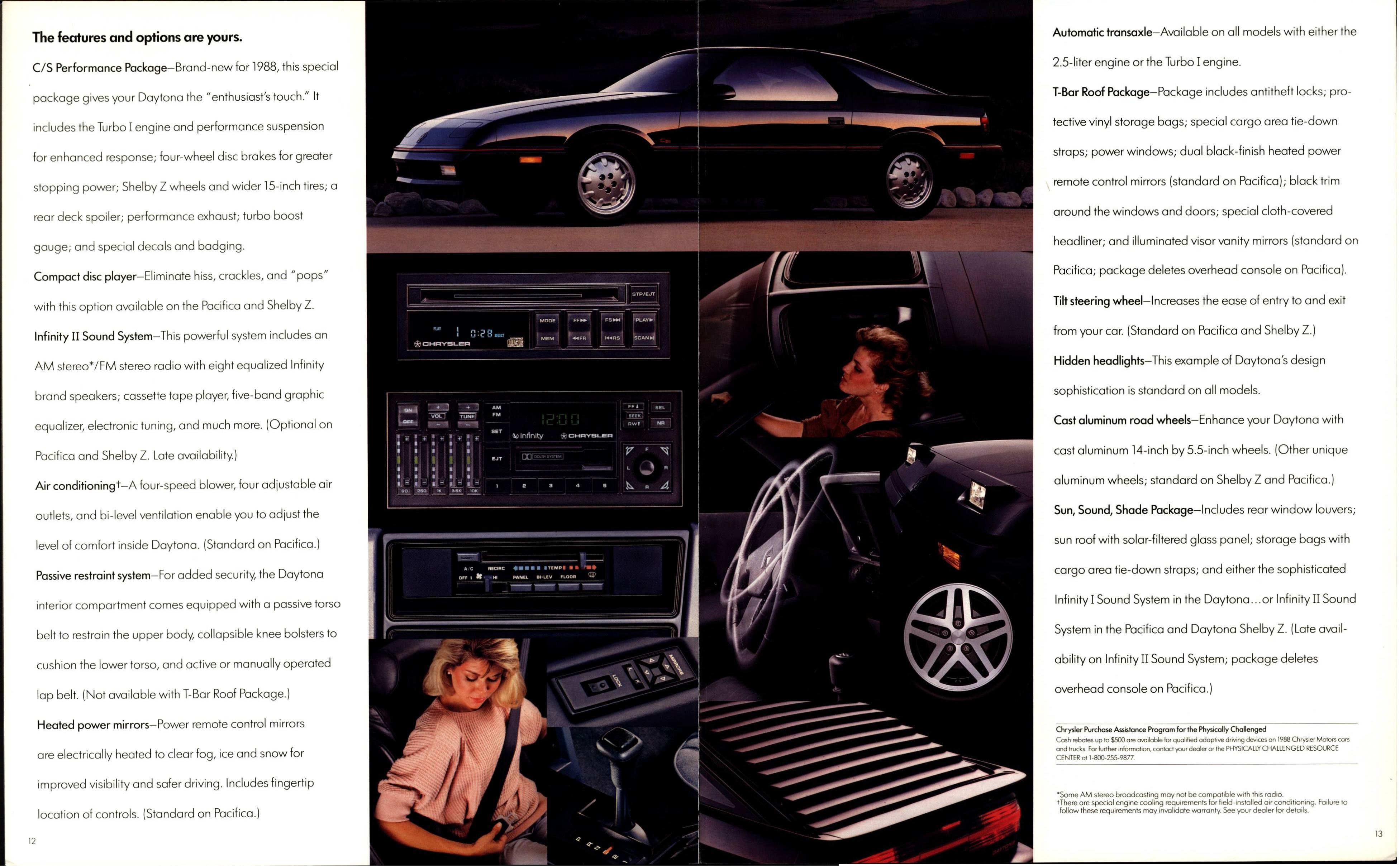 1988 Dodge Daytona Brochure 12-13