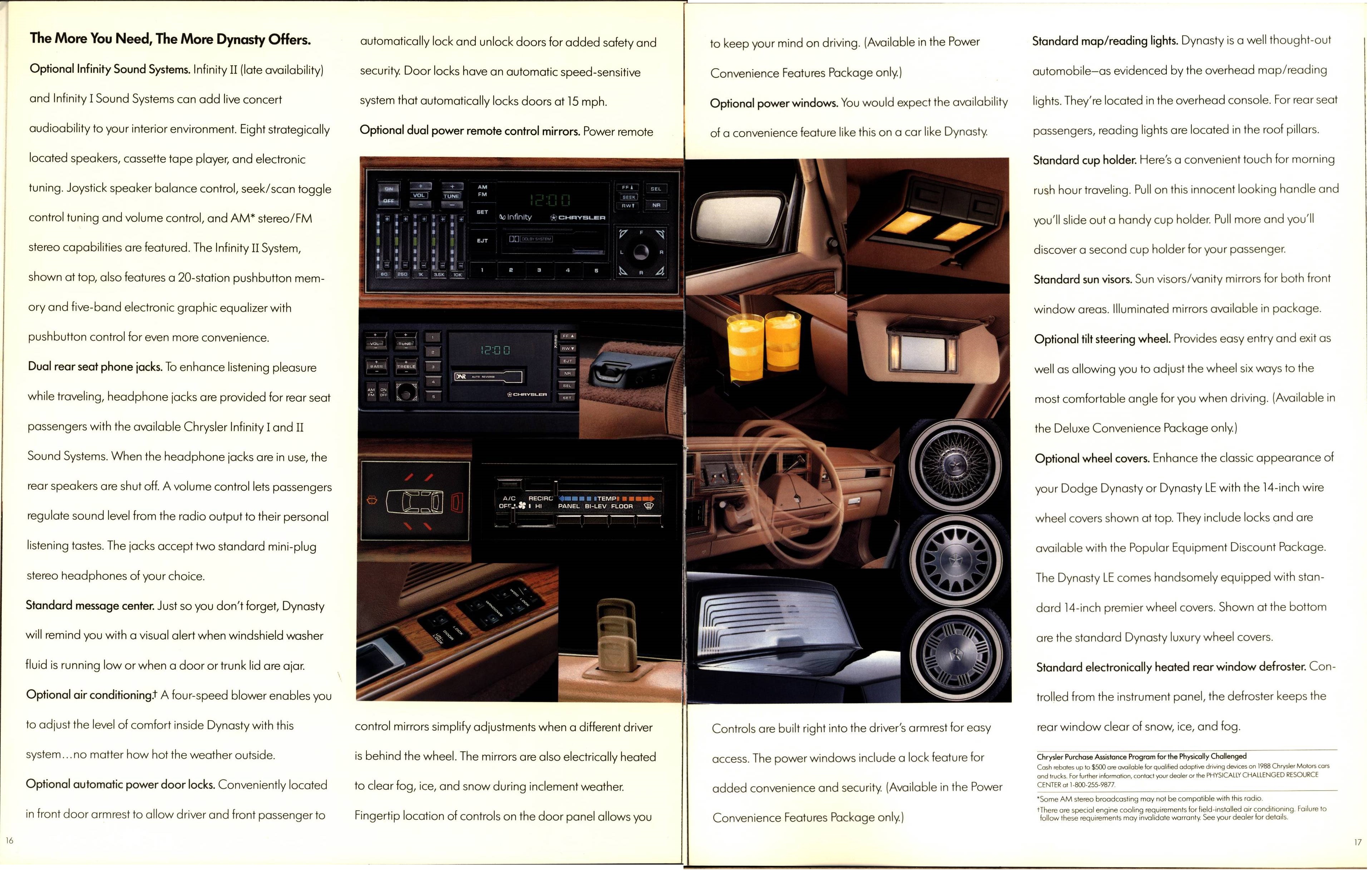 1988 Dodge Dynasty Brochure 16-17