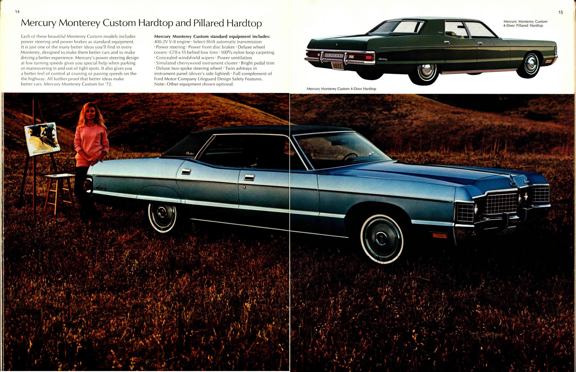 1972 Mercury Full Line Prestige Brochure 14-15