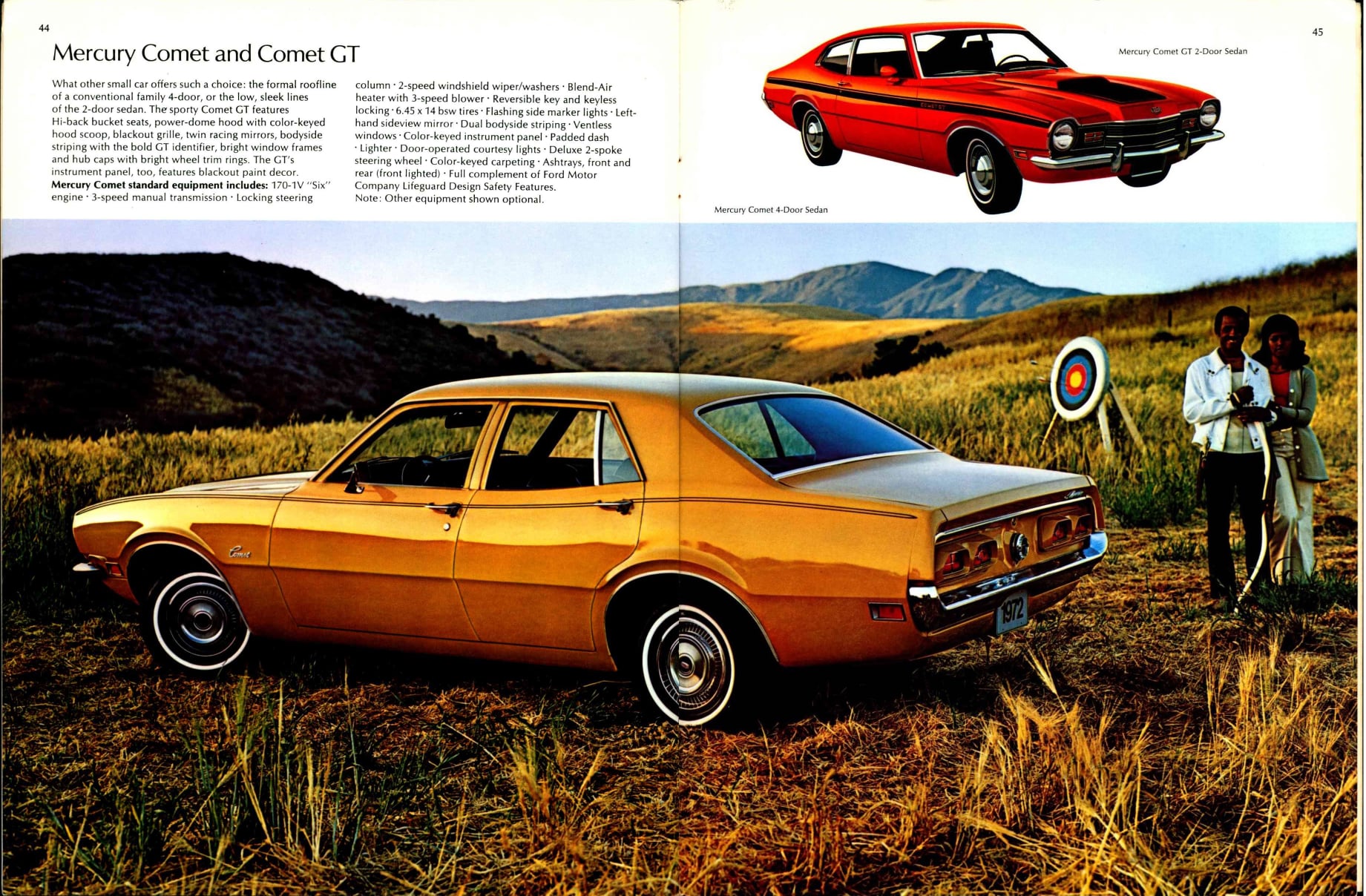 1972 Mercury Full Line Prestige Brochure 44-45