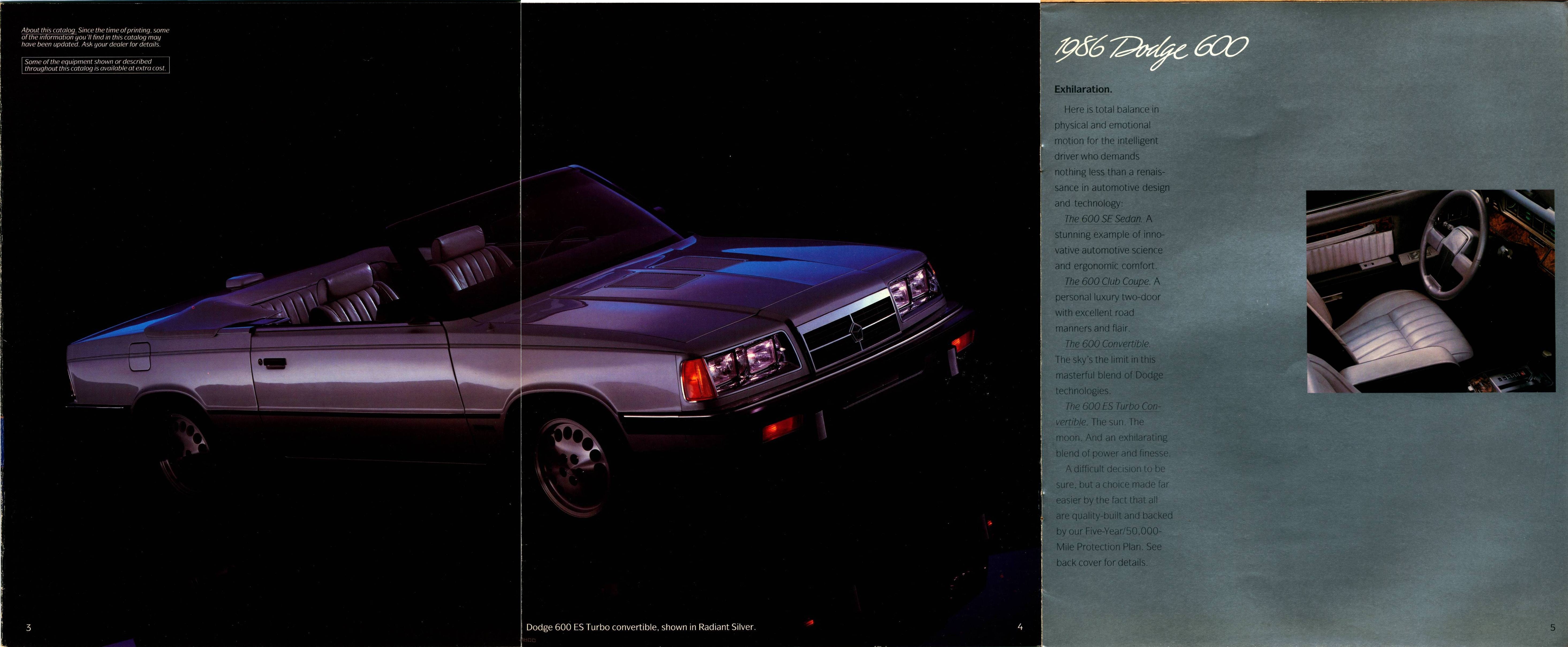1986 Dodge 600 Brochure 03-04-05