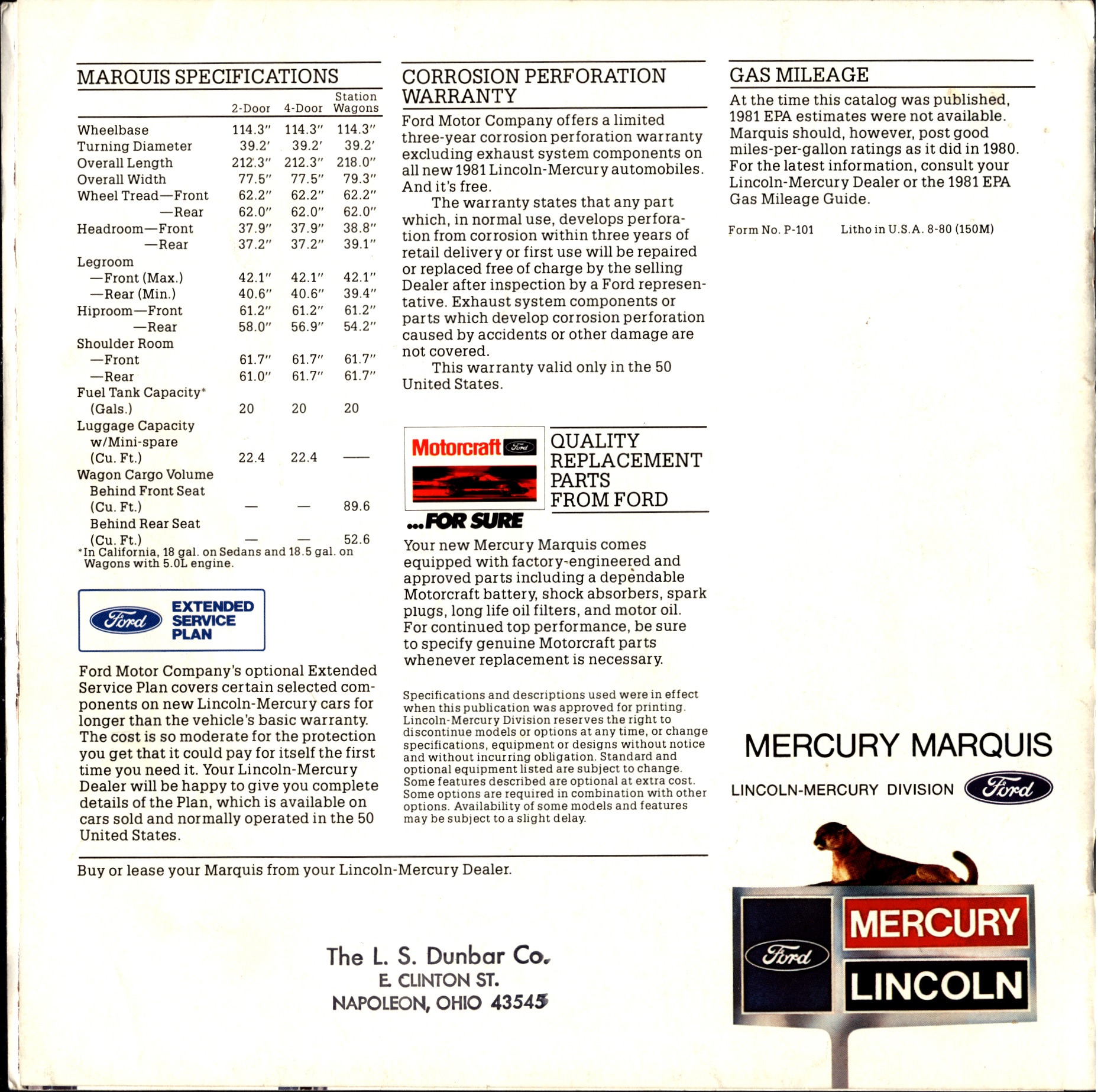 1981 Mercury Marquis Brochure 16