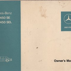 Mercedes Benz 450SE SEL Owners Manual