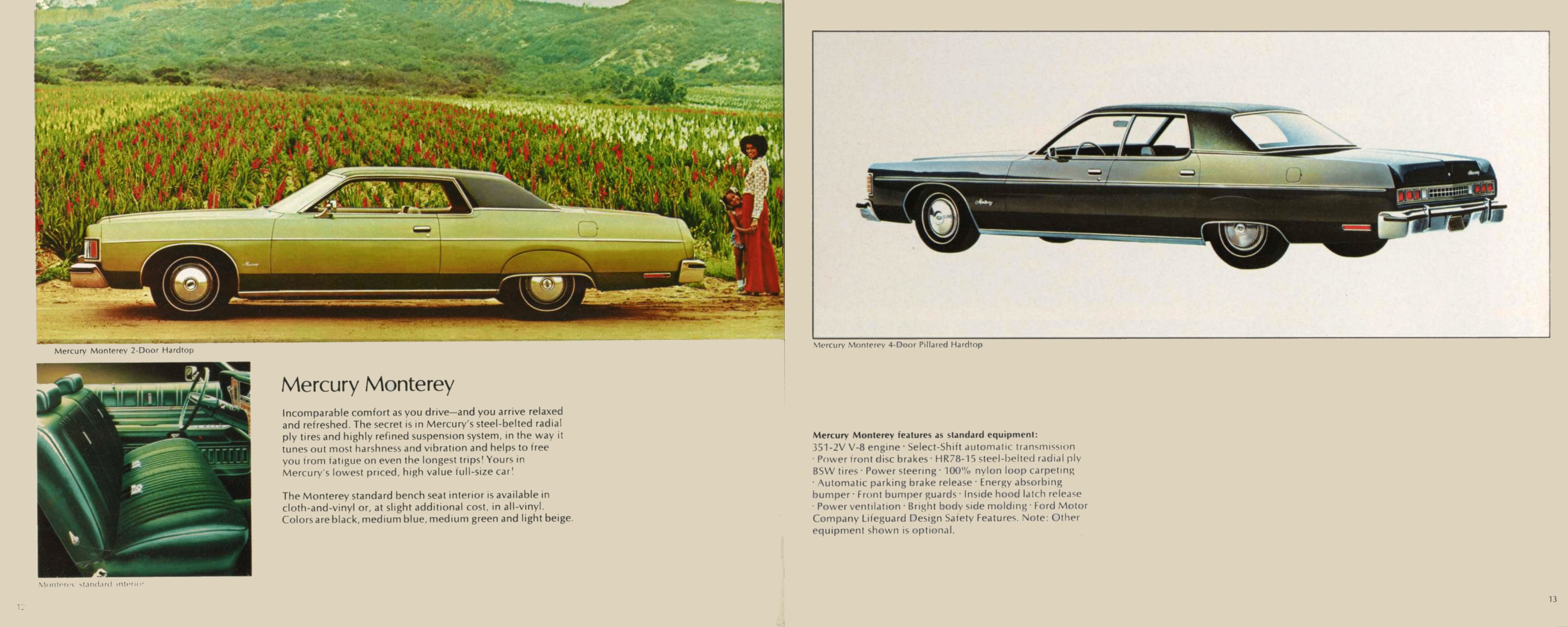 1973 Lincoln Mercury Full Line Brochure 12-13