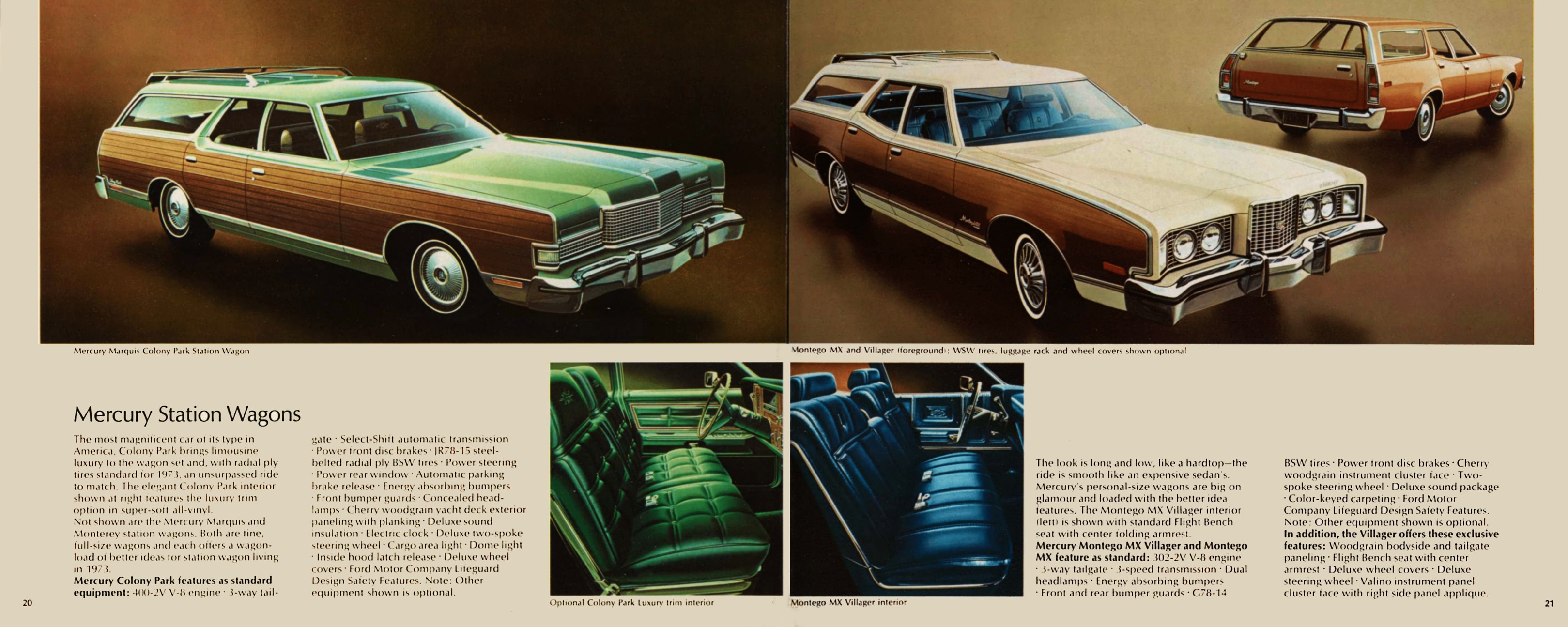 1973 Lincoln Mercury Full Line Brochure 20-21