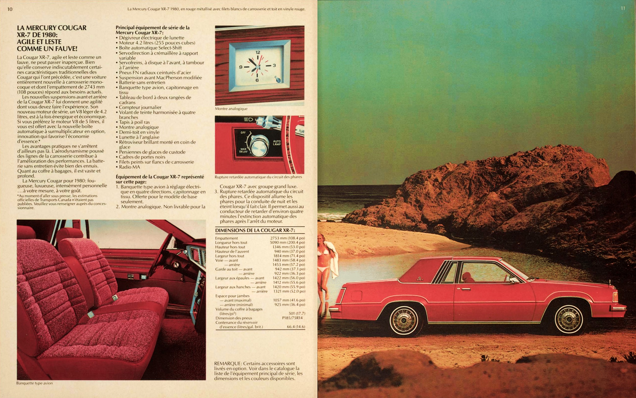 1980 Mercury Cougar XR-7 Brochure (Cdn-Fr) 10-11