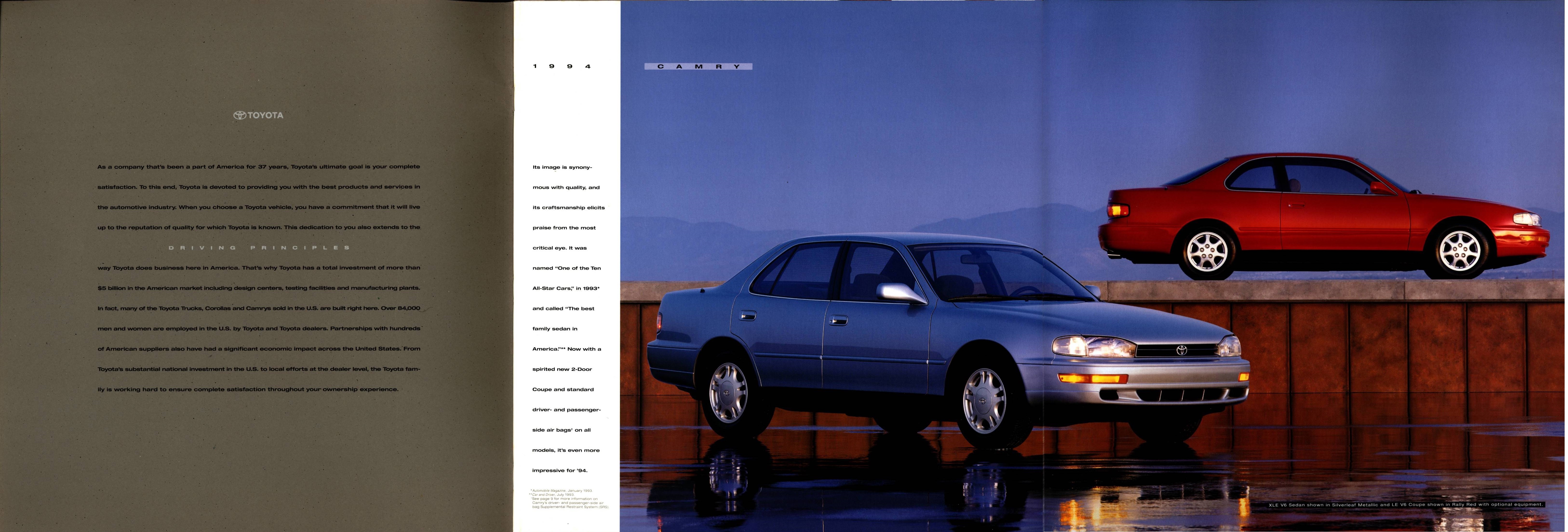 1994 Toyota Camry Brochure 02-03-04