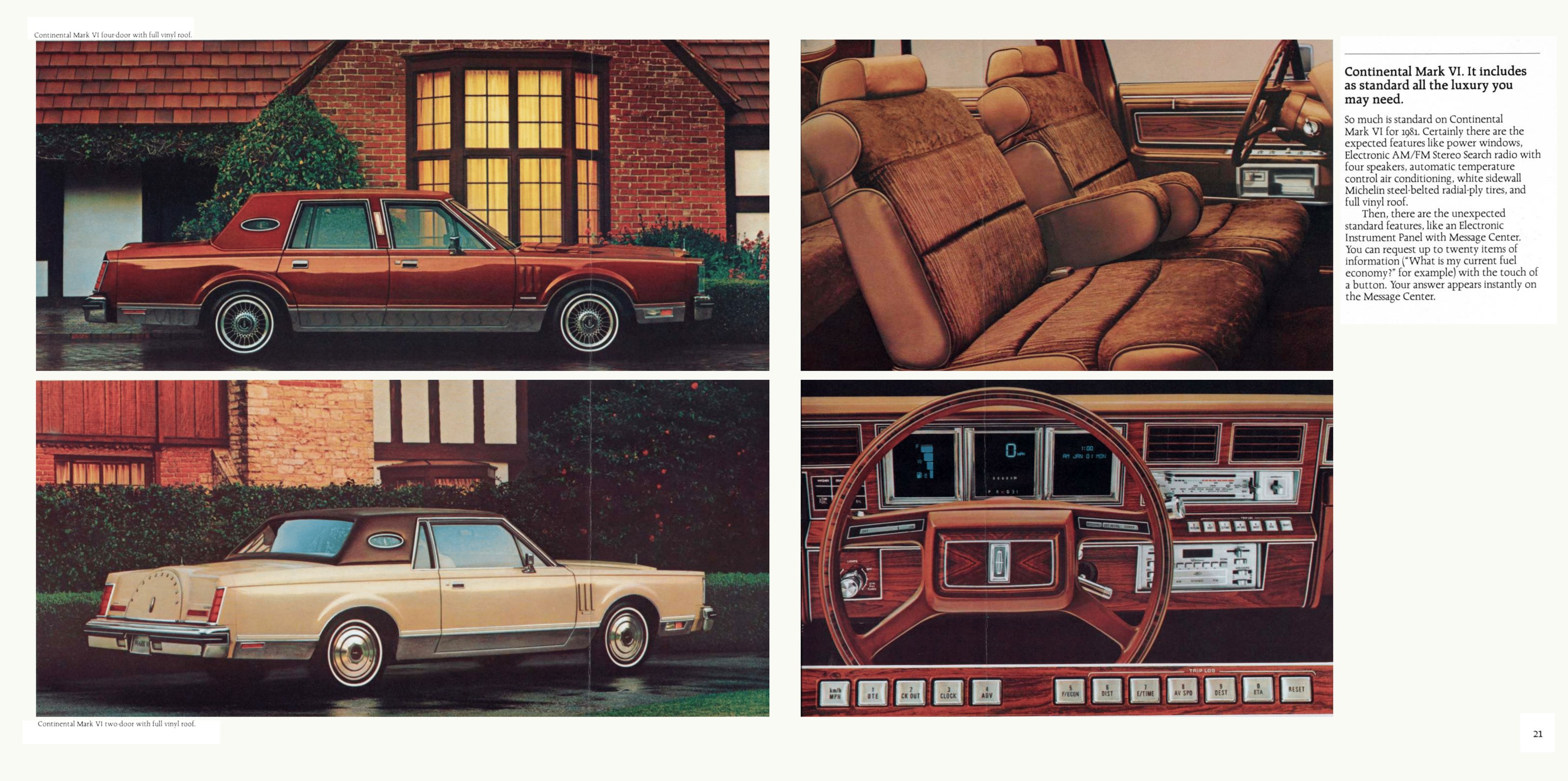 1981 Lincoln Continental Mark VI Brochure (Rev) 20-21