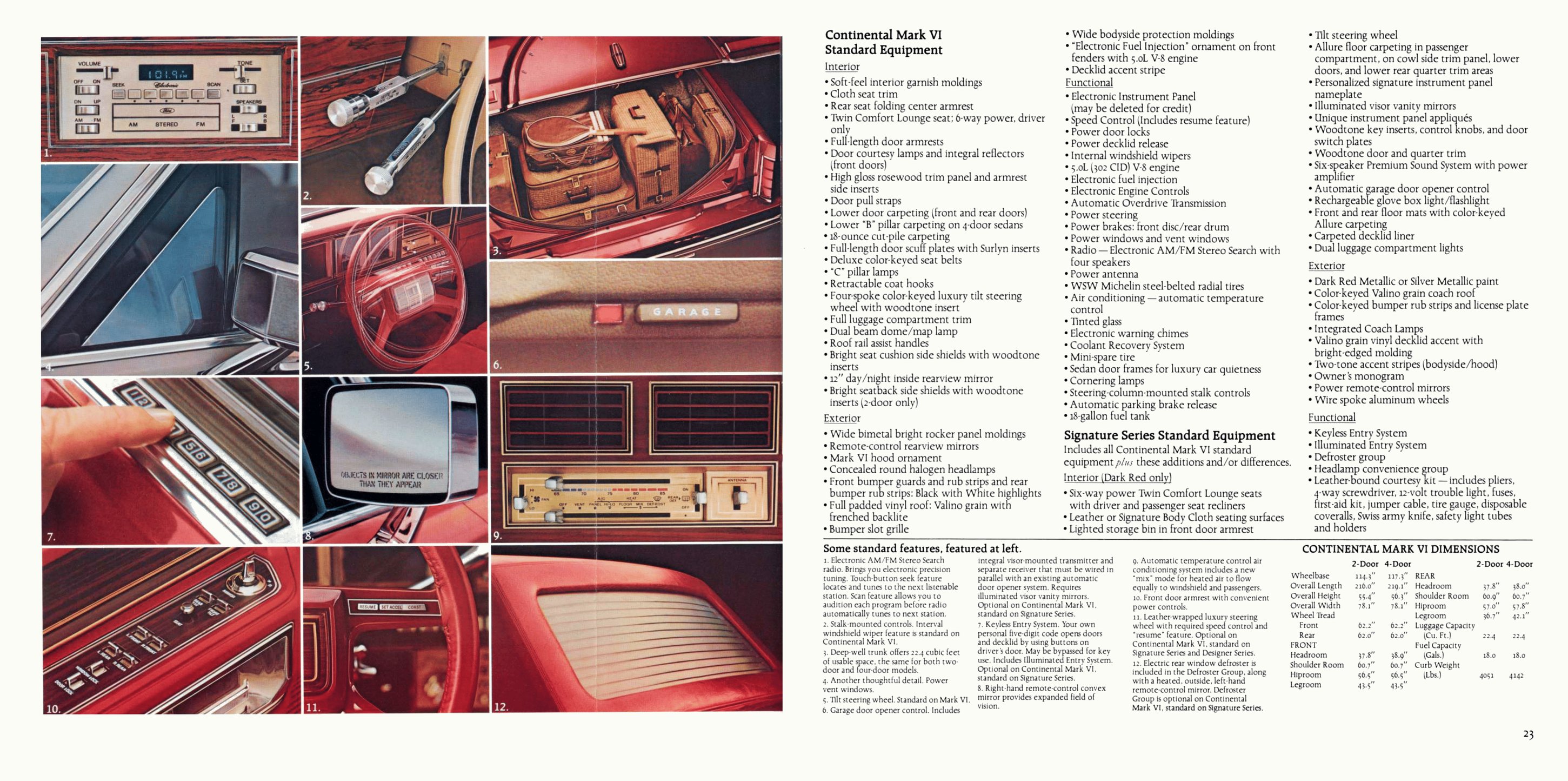 1981 Lincoln Continental Mark VI Brochure (Rev) 22-23