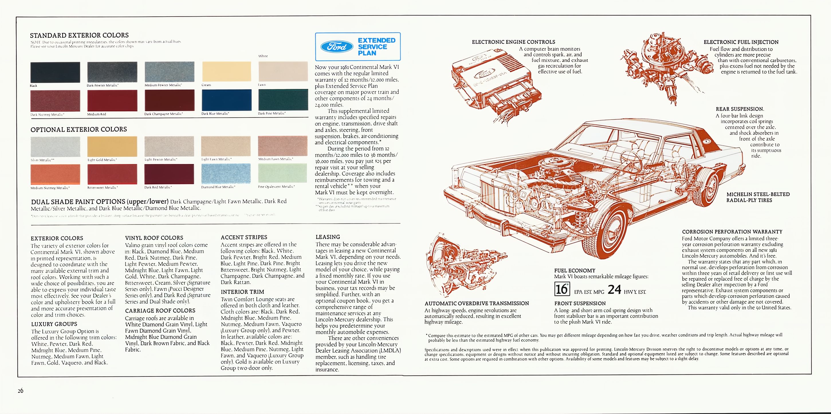 1981 Lincoln Continental Mark VI Brochure (Rev) 26-27