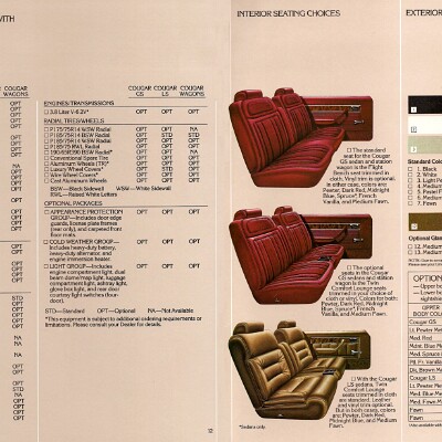 1982 Mercury Cougar Brochure 12-13
