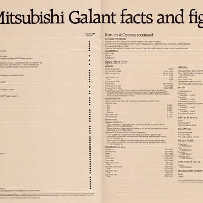 1986 Mitsubishi Galnt Brochure 14-15