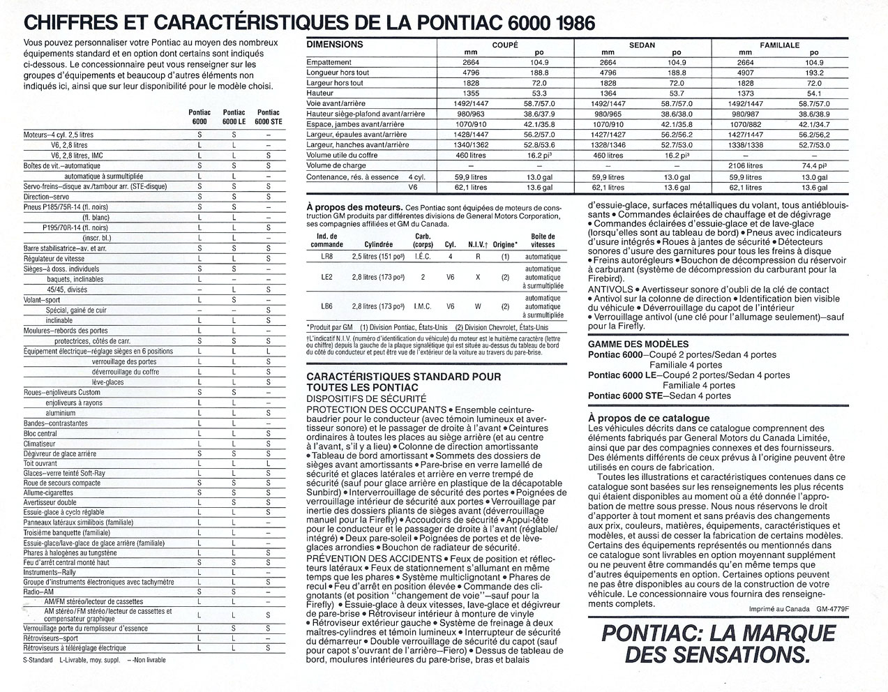 1986 Pontiac 6000-STE Brochure (Cdn-Fr) 07