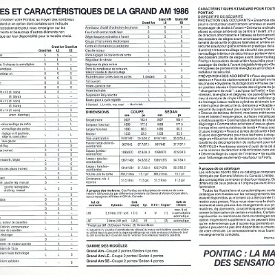 1986 Pontiac Grand Am Brochure (Cdn-Fr) 07