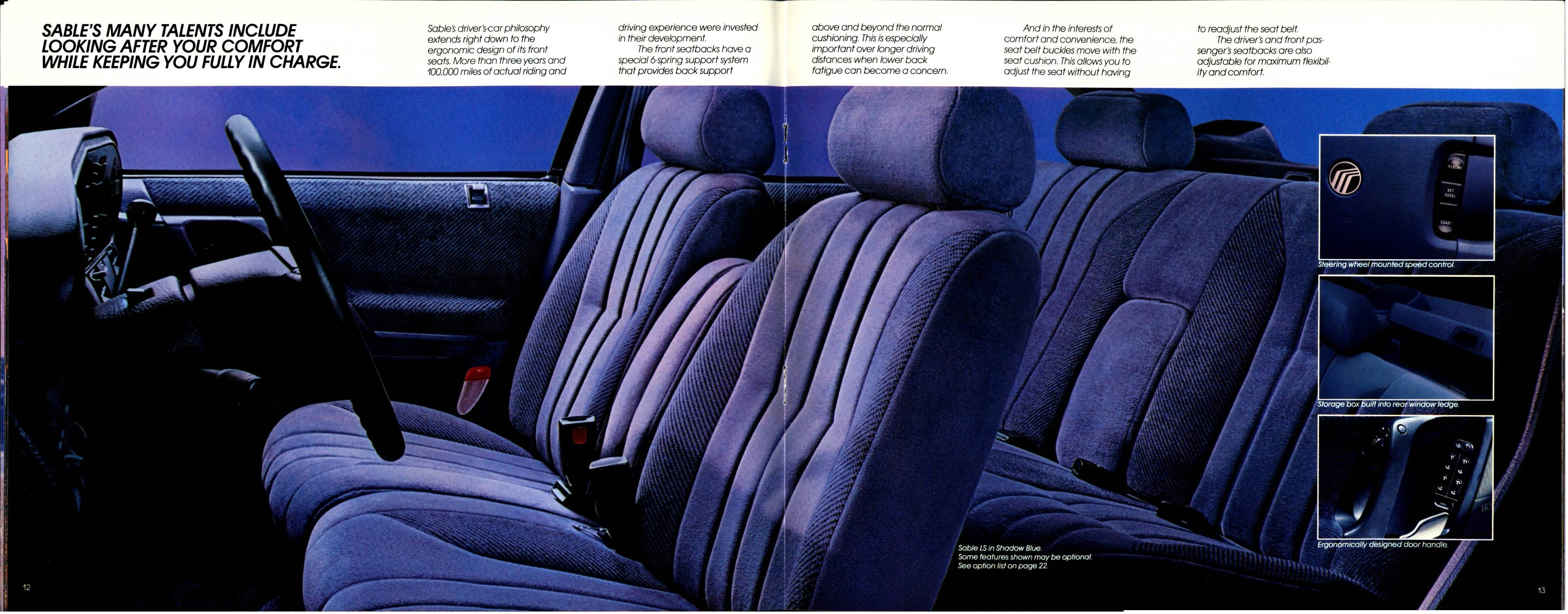 1987 Mercury Sable Brochure 12-13