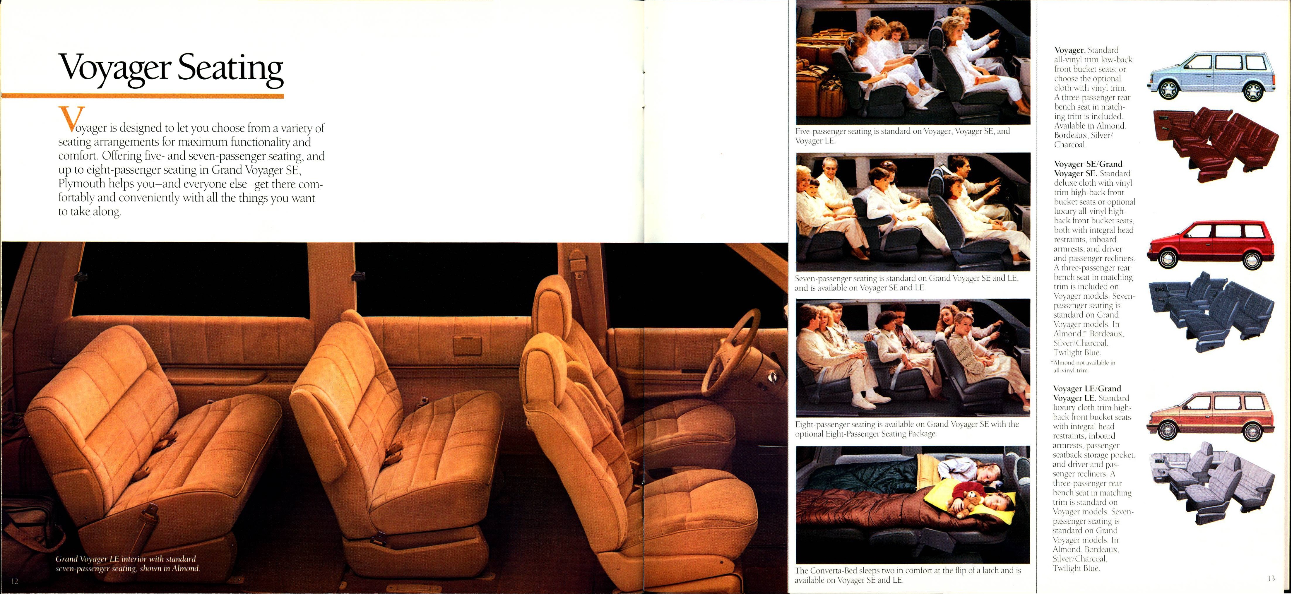 1988 Plymouth Voyager Brochure 12-13