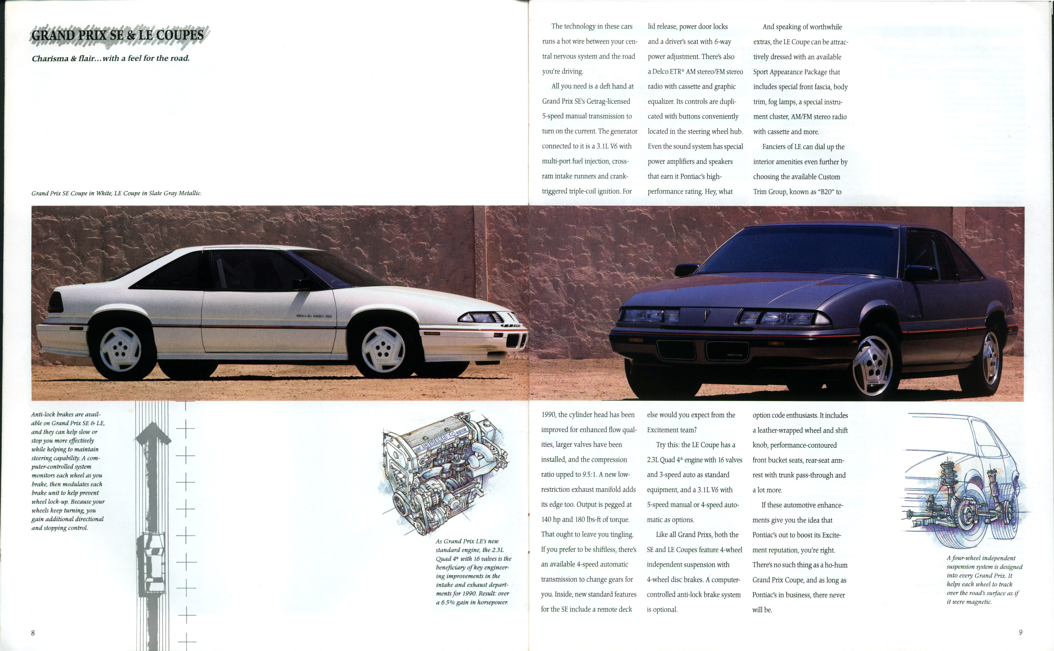 1990 Pontiac Full Line Prestige Brochure 08-09
